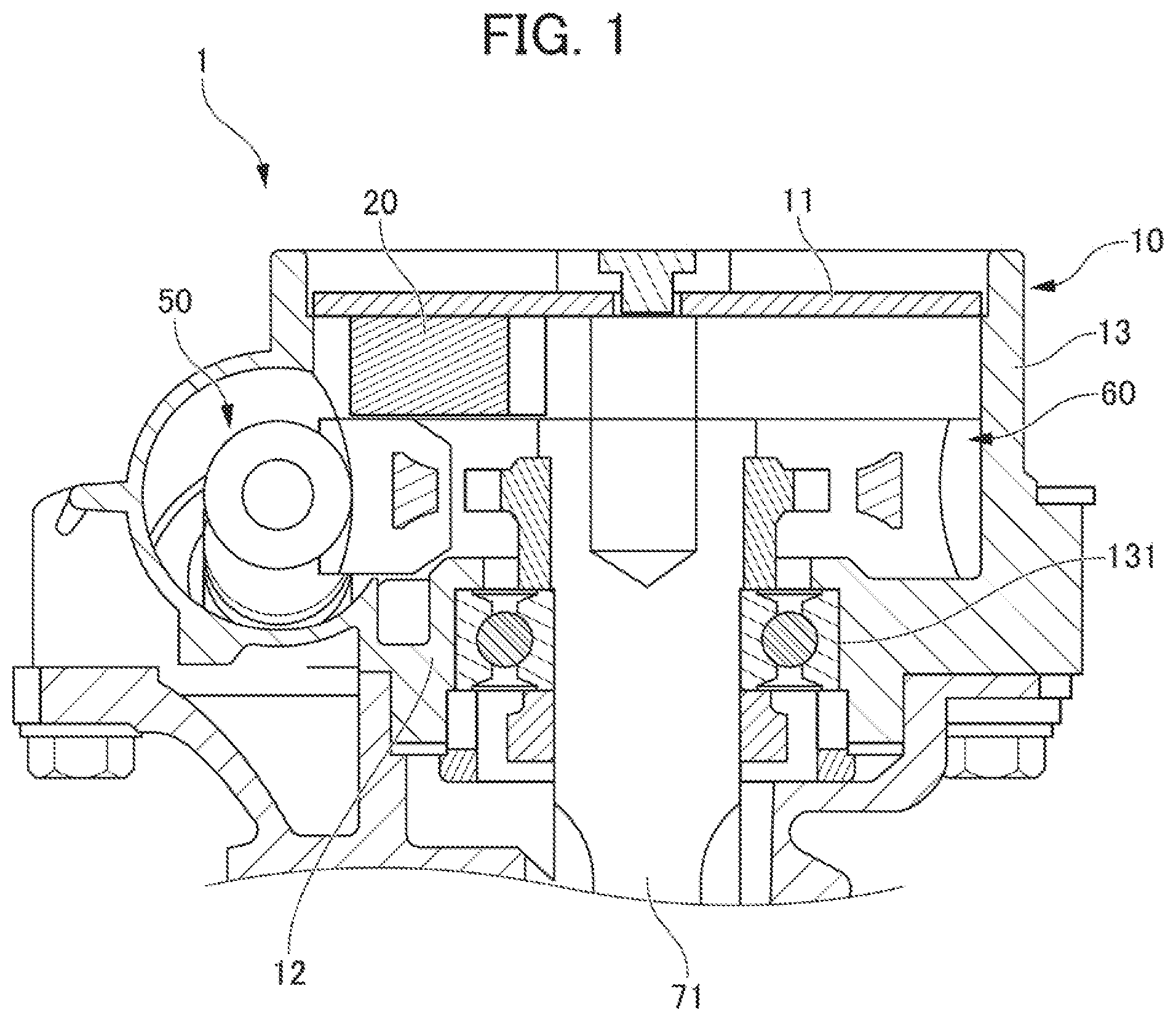 Patent US12460703 Figure 1 – Worm reducer capable of guilding lubricant to maintain function