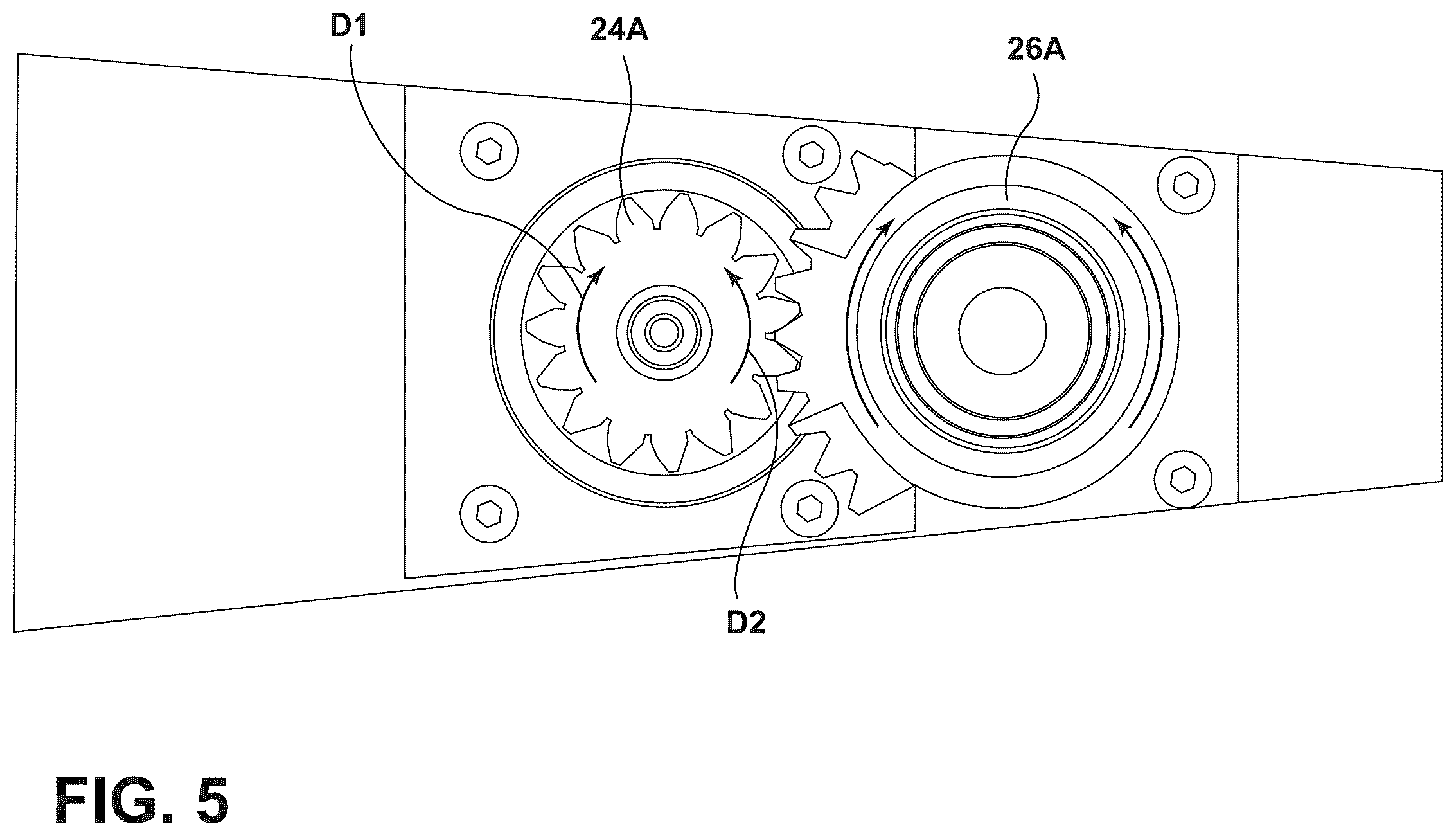 Patent US12460704 Figure 5 – Rotary actuator for flight control surface