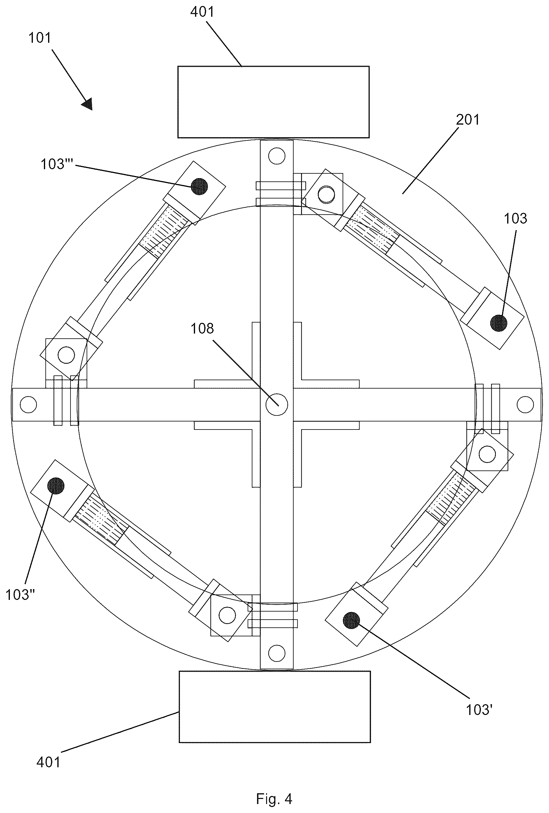 Patent US12460705 Figure 4 – Multi-directional radial clutch to store potential energy