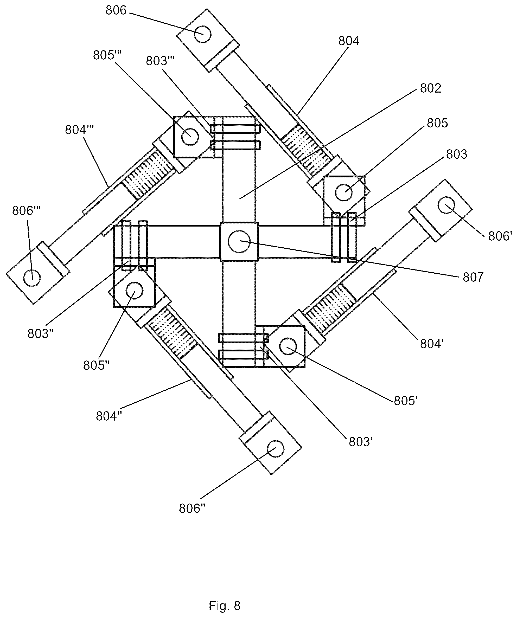 Patent US12460705 Figure 8 – Multi-directional radial clutch to store potential energy