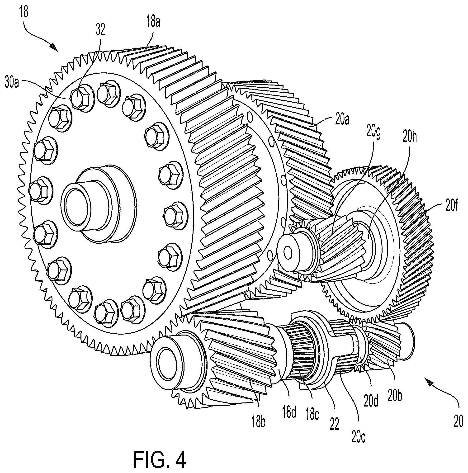 Patent US12460708 Figure 4 – Drive assembly including seamless shifting mechanism