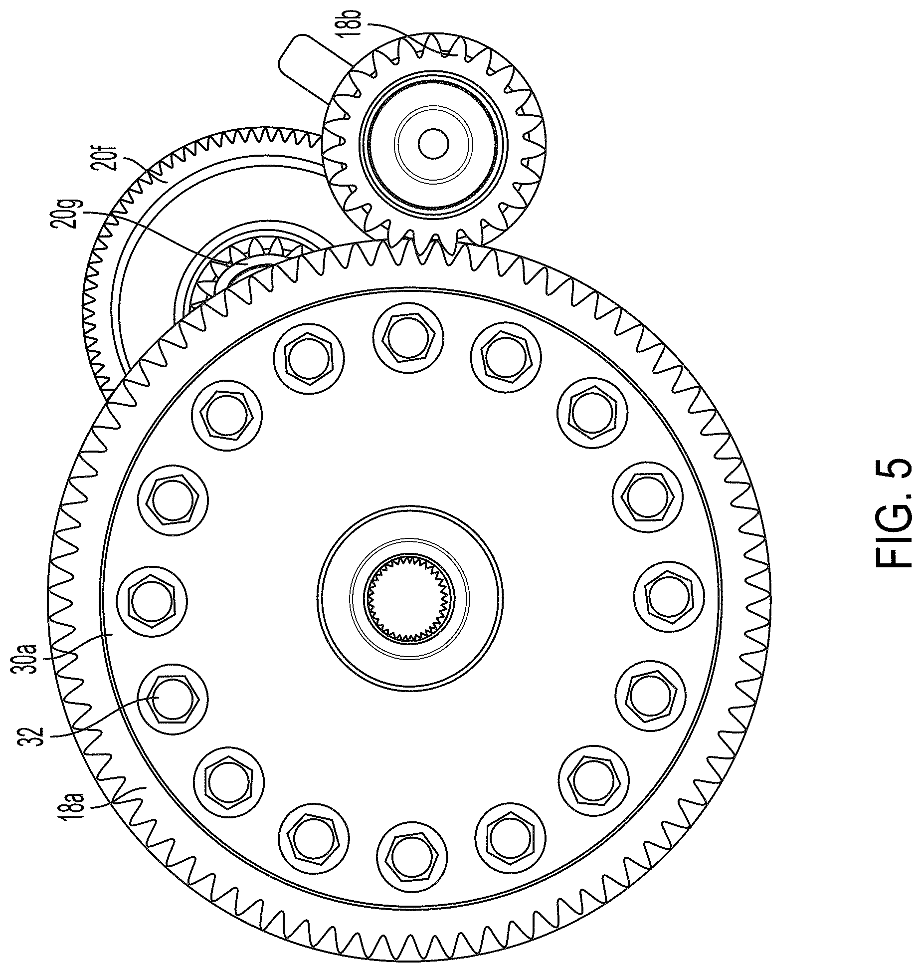 Patent US12460708 Figure 5 – Drive assembly including seamless shifting mechanism