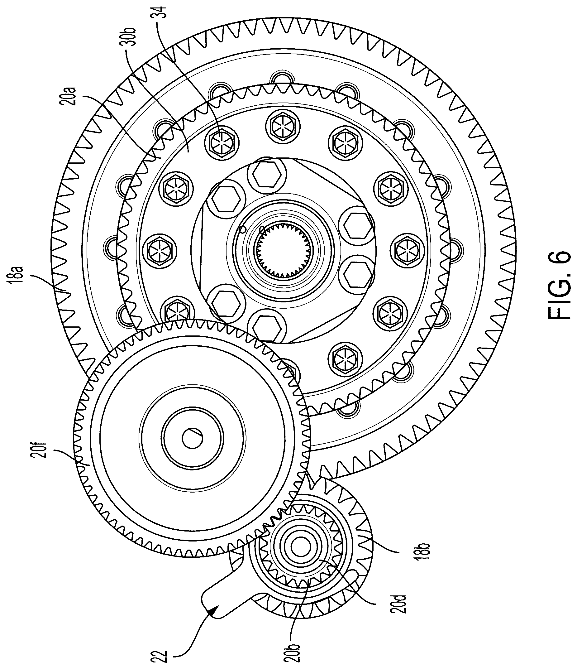 Patent US12460708 Figure 6 – Drive assembly including seamless shifting mechanism