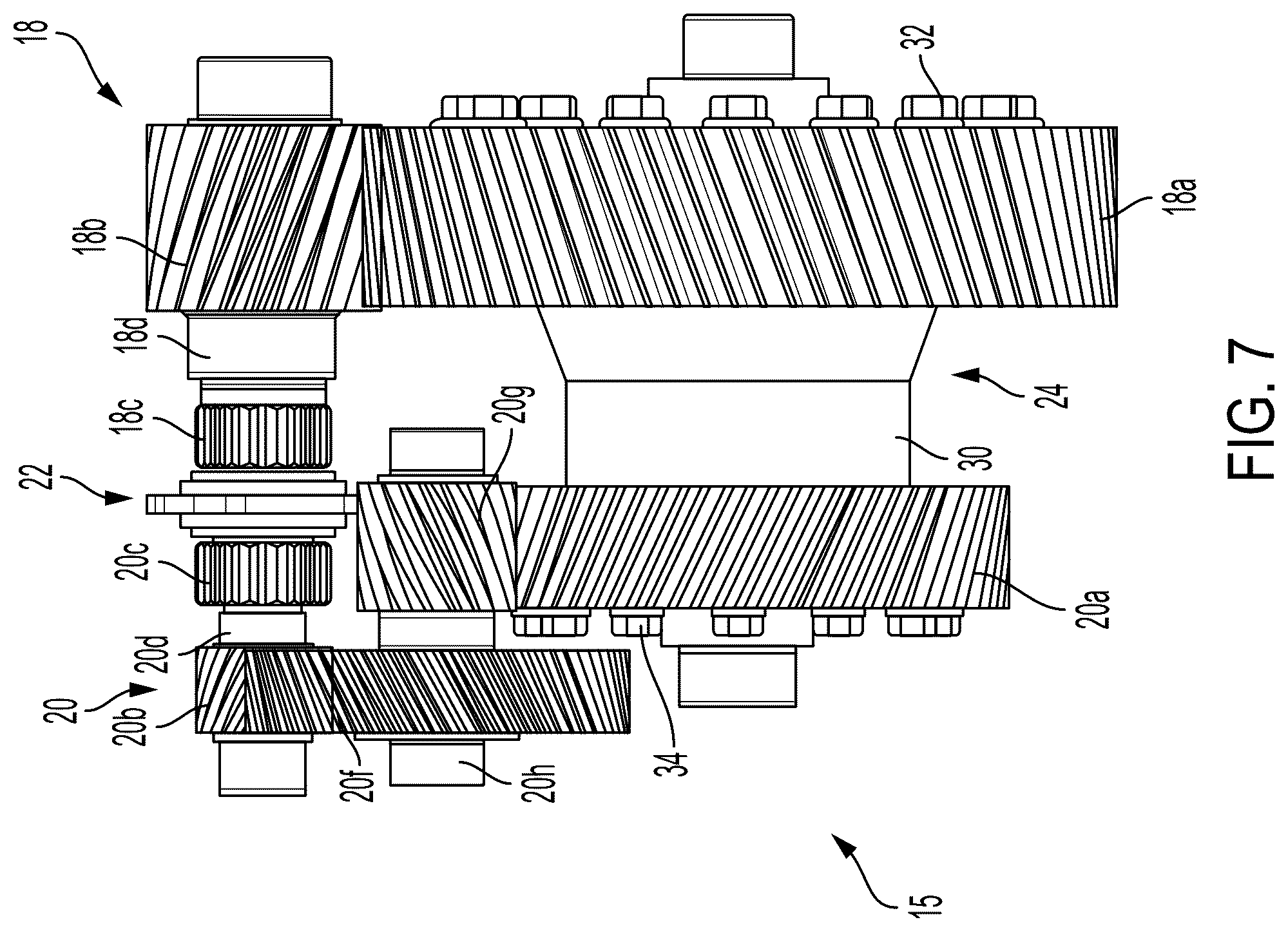 Patent US12460708 Figure 7 – Drive assembly including seamless shifting mechanism