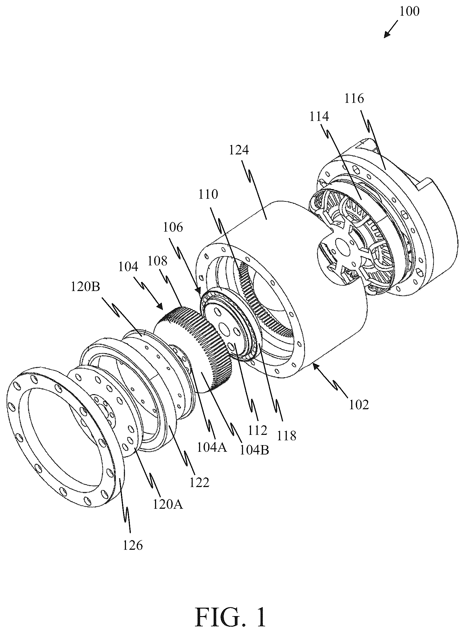 Patent US12460710 Figure 1 – Flexible spline and wave generator for strain wave gearing