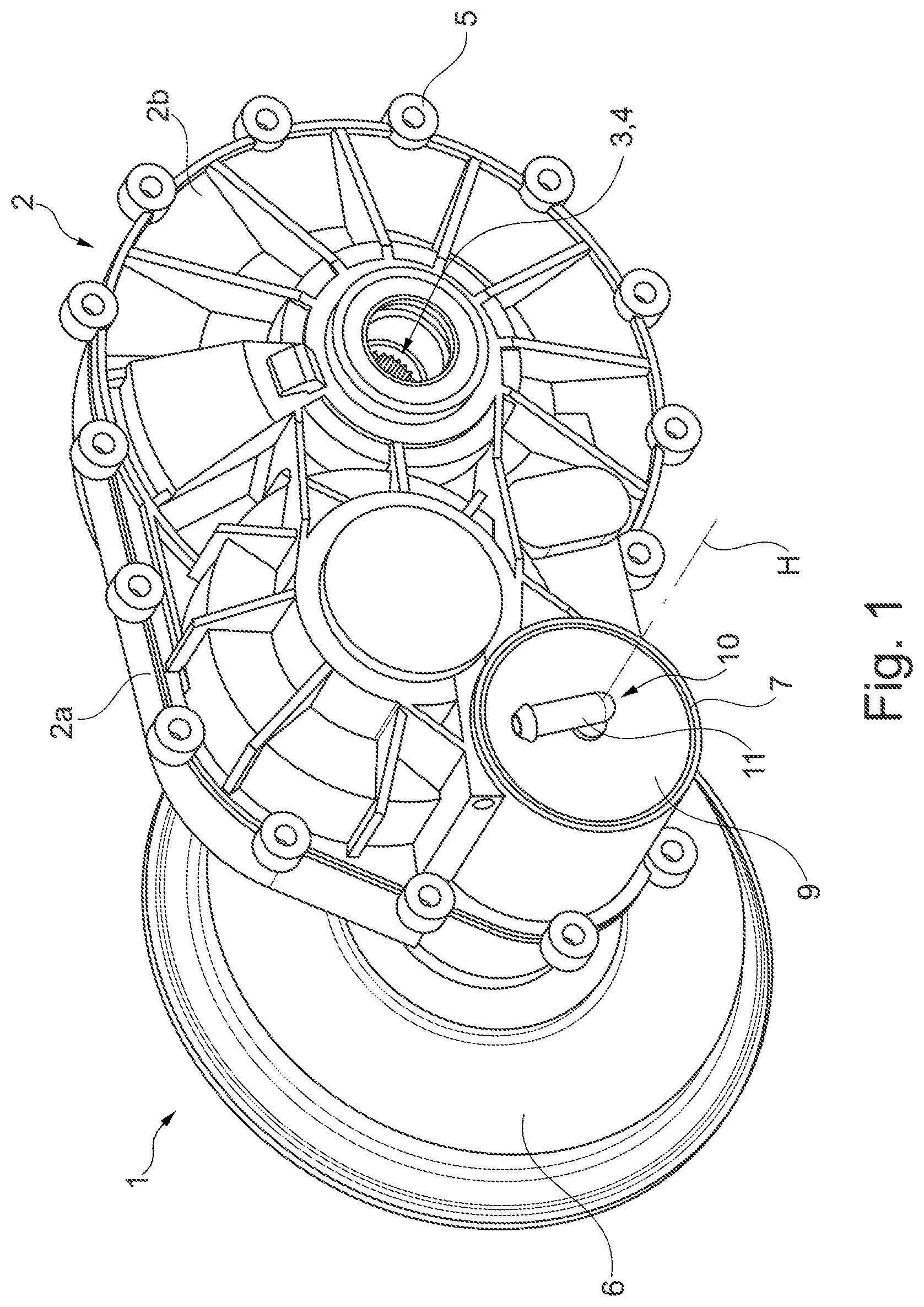 Patent US12460712 Figure 1 – Gearing unit for a drive assembly and method for mounting the gearing unit
