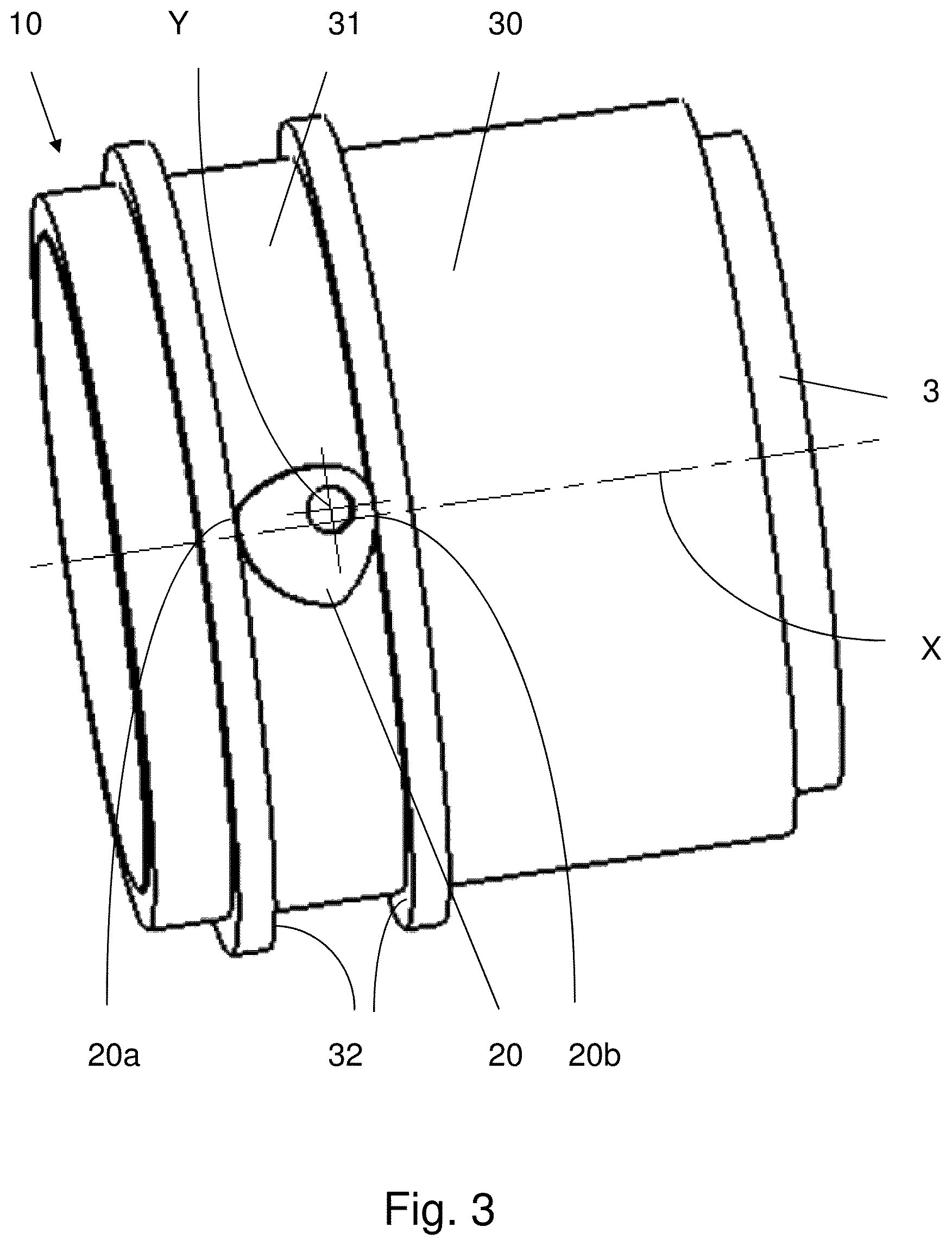 Patent US12460720 Figure 3 – Actuation device for a transmission system