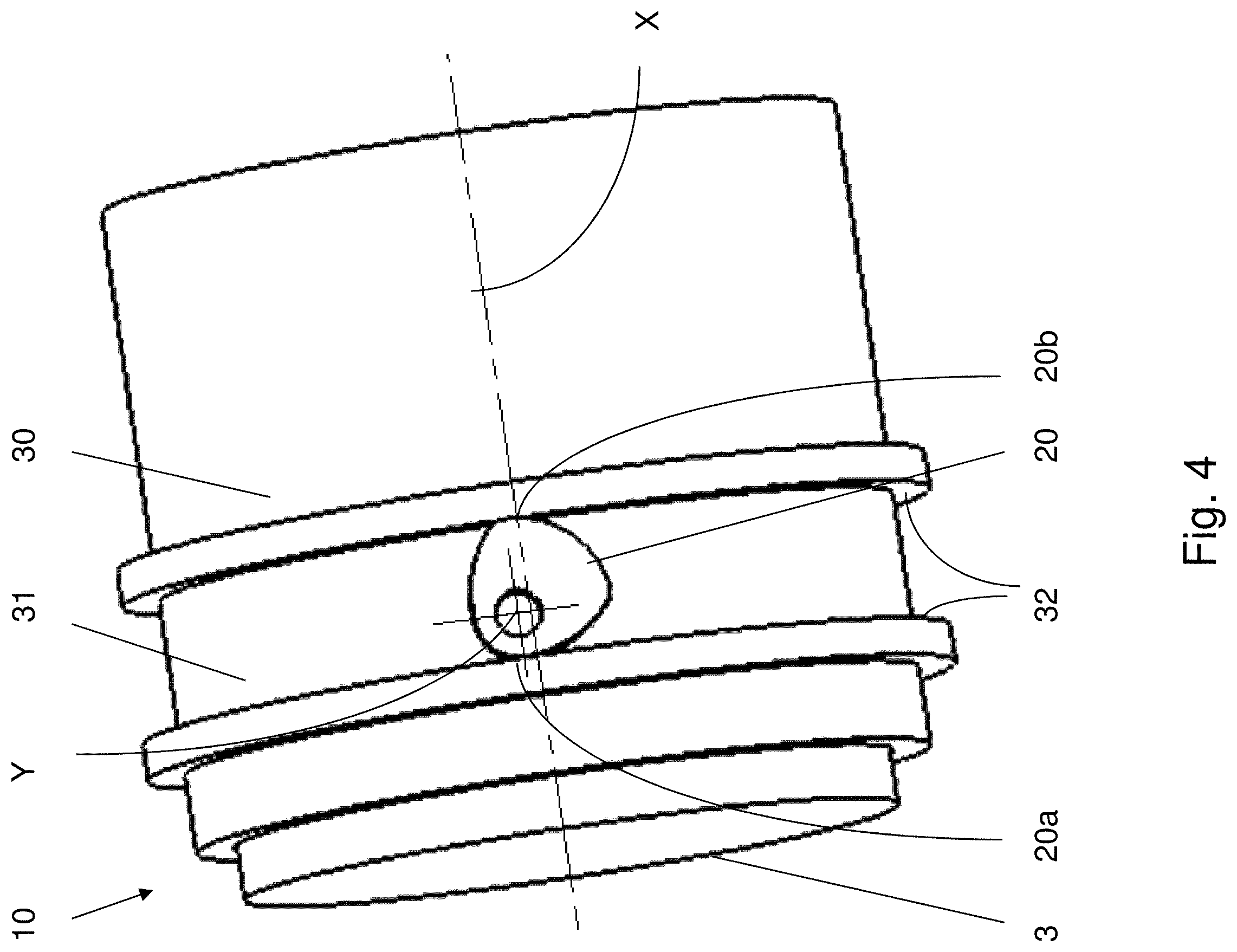 Patent US12460720 Figure 4 – Actuation device for a transmission system