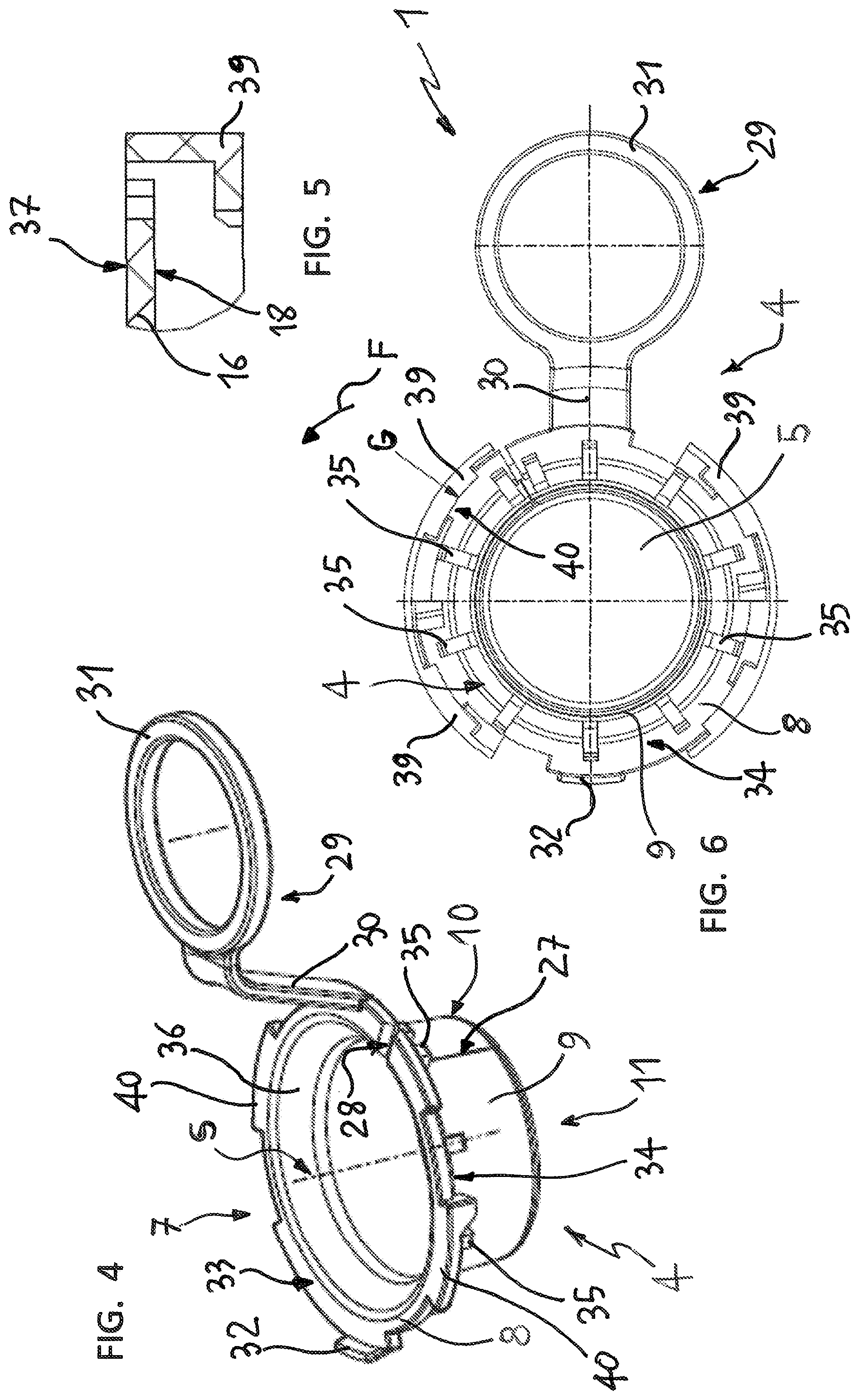Patent US12460724 Figure 3 – Protection device for a sealing ring, in particular an oil sealing ring for vehicle transmission components and associated sealing system