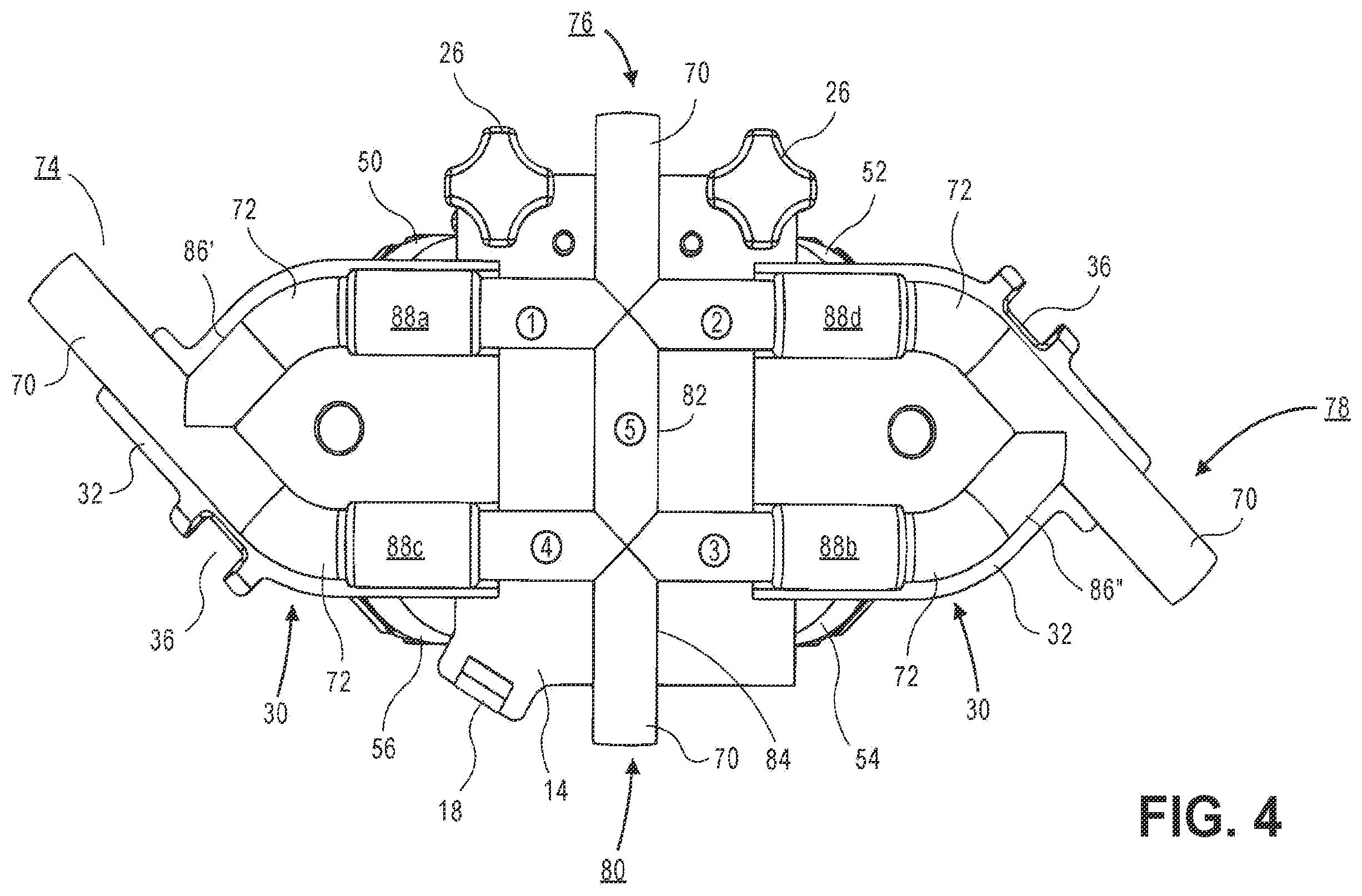 Patent US12460731 Figure 4 – Valve assembly with directional flow path