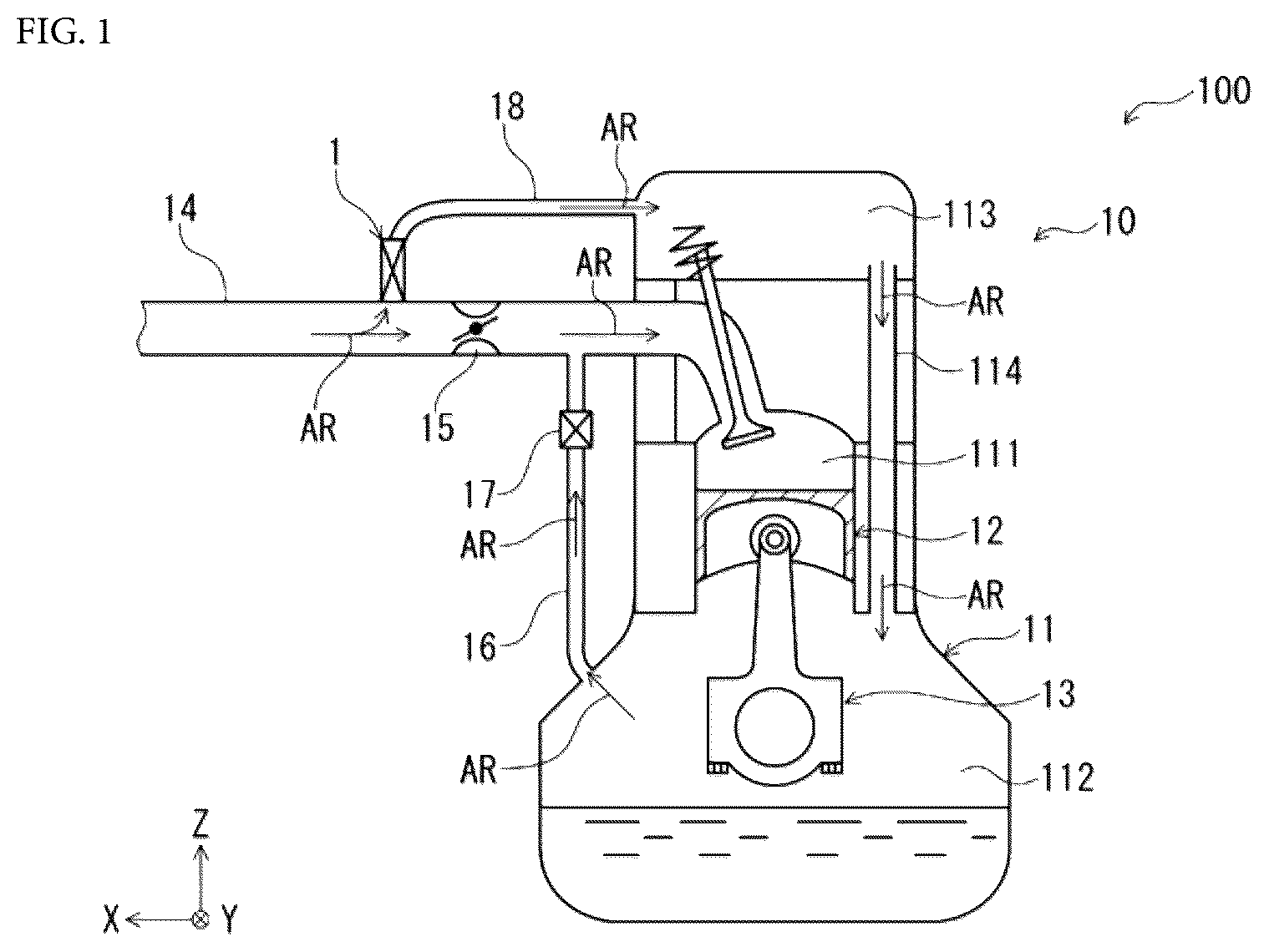 Patent US12460735 — Solenoid valve device — Figure 1