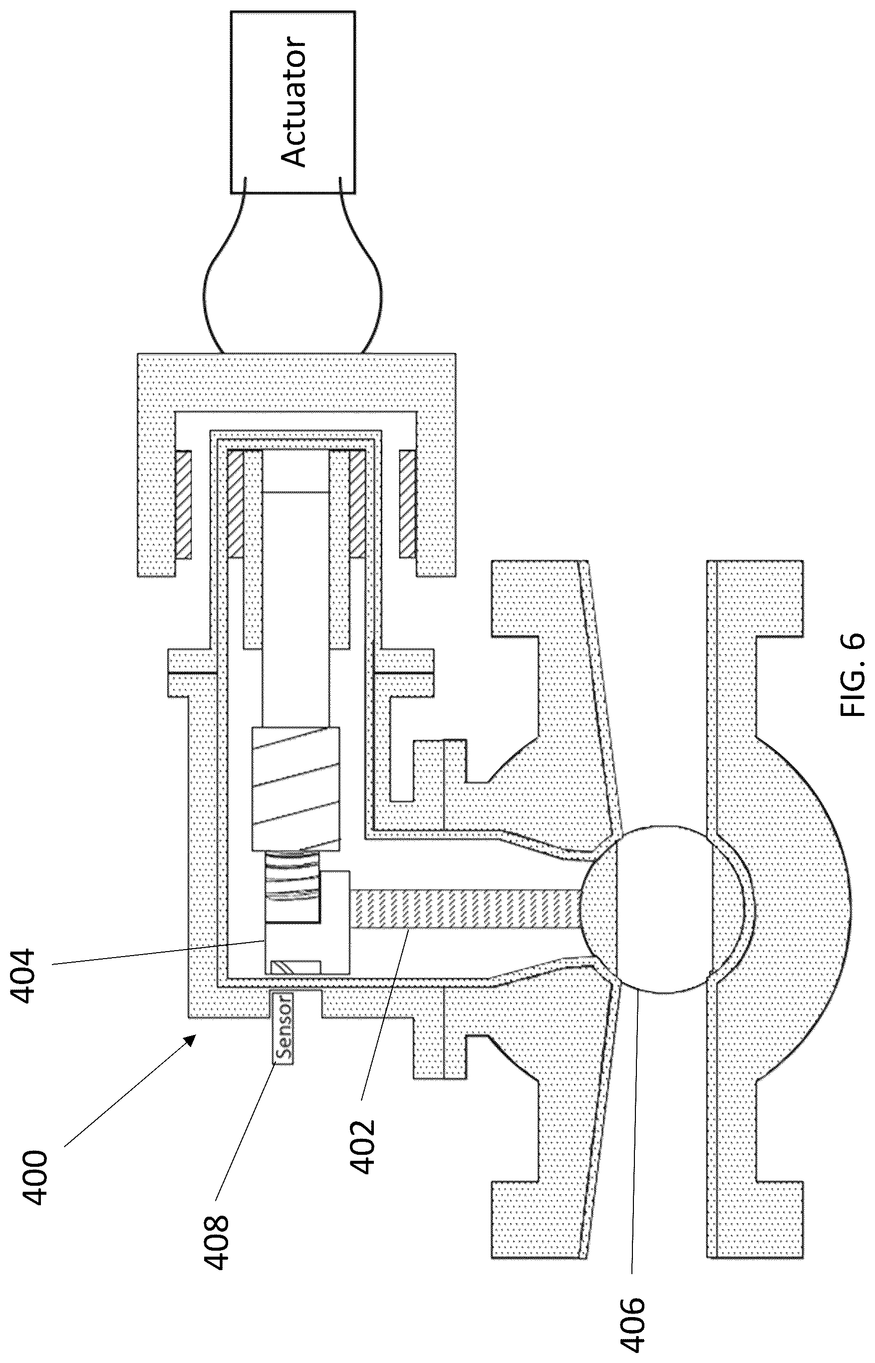 Patent US12460738 Figure 8 – Magnetically actuated pipe valve with torque-limiting clutch and position indication