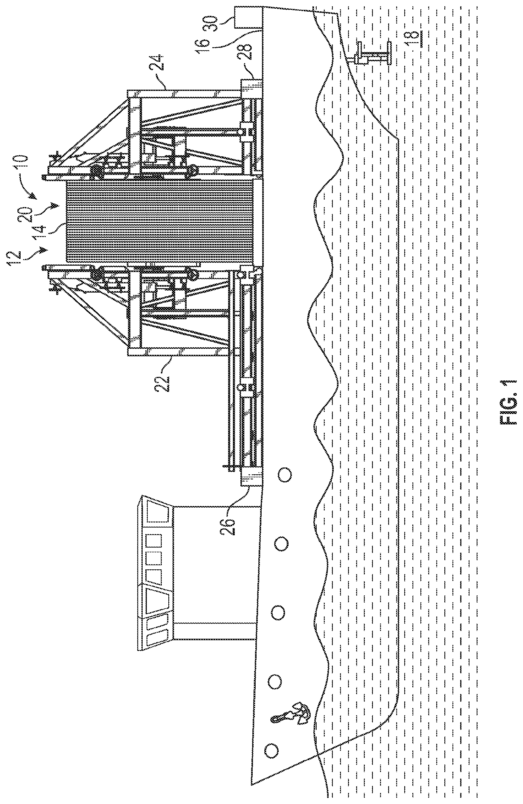 Patent US12460747 Figure 1 – System and method for deploying coils of spoolable pipe