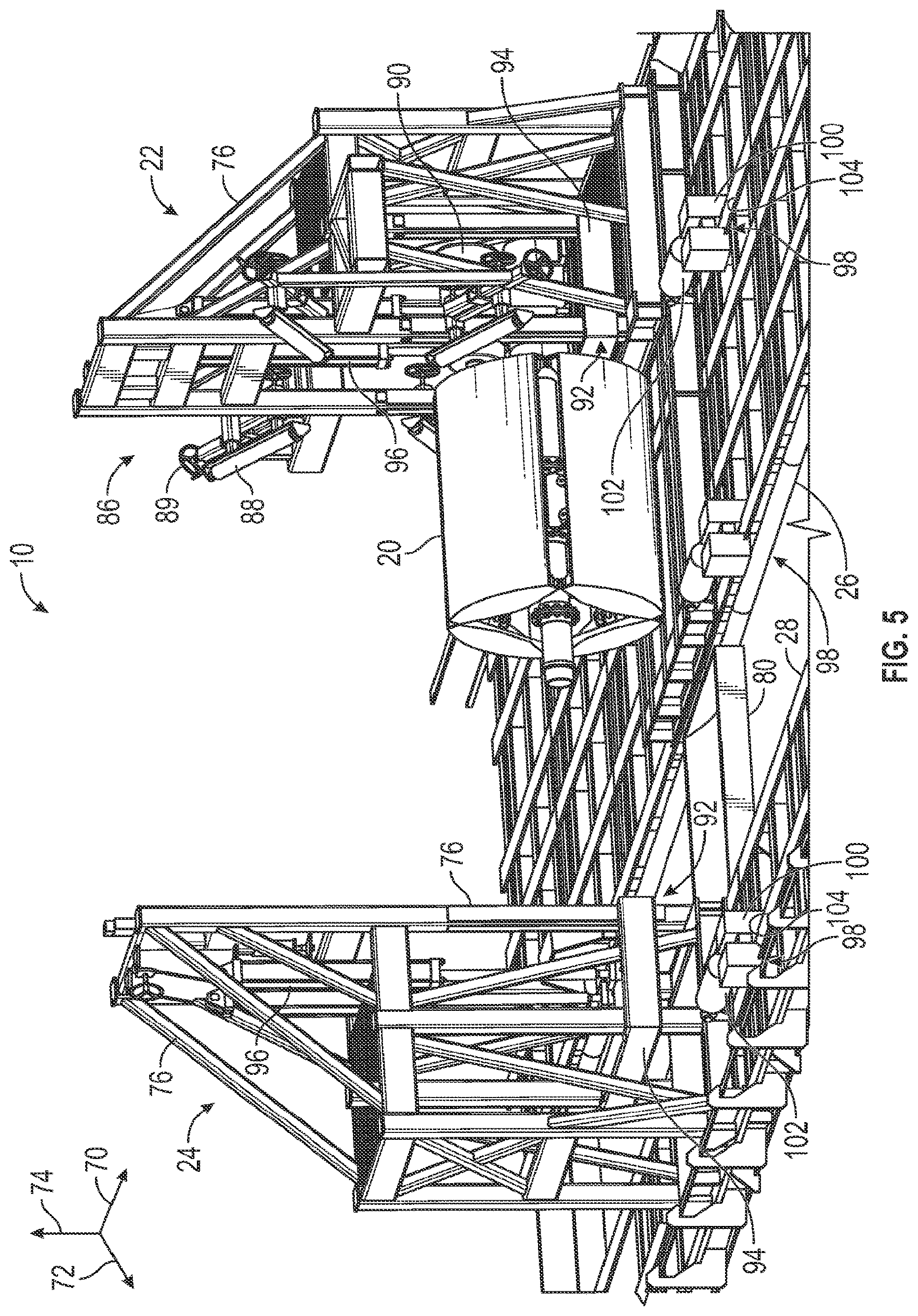 Patent US12460747 Figure 5 – System and method for deploying coils of spoolable pipe