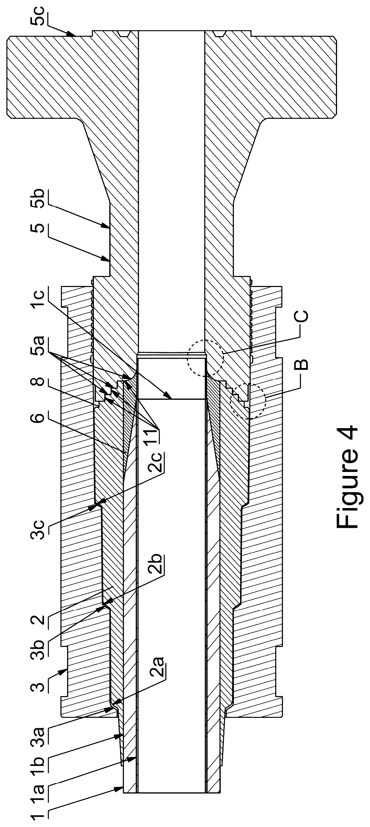 Patent US12460751 Figure 4 – Composite pipe end-fitting