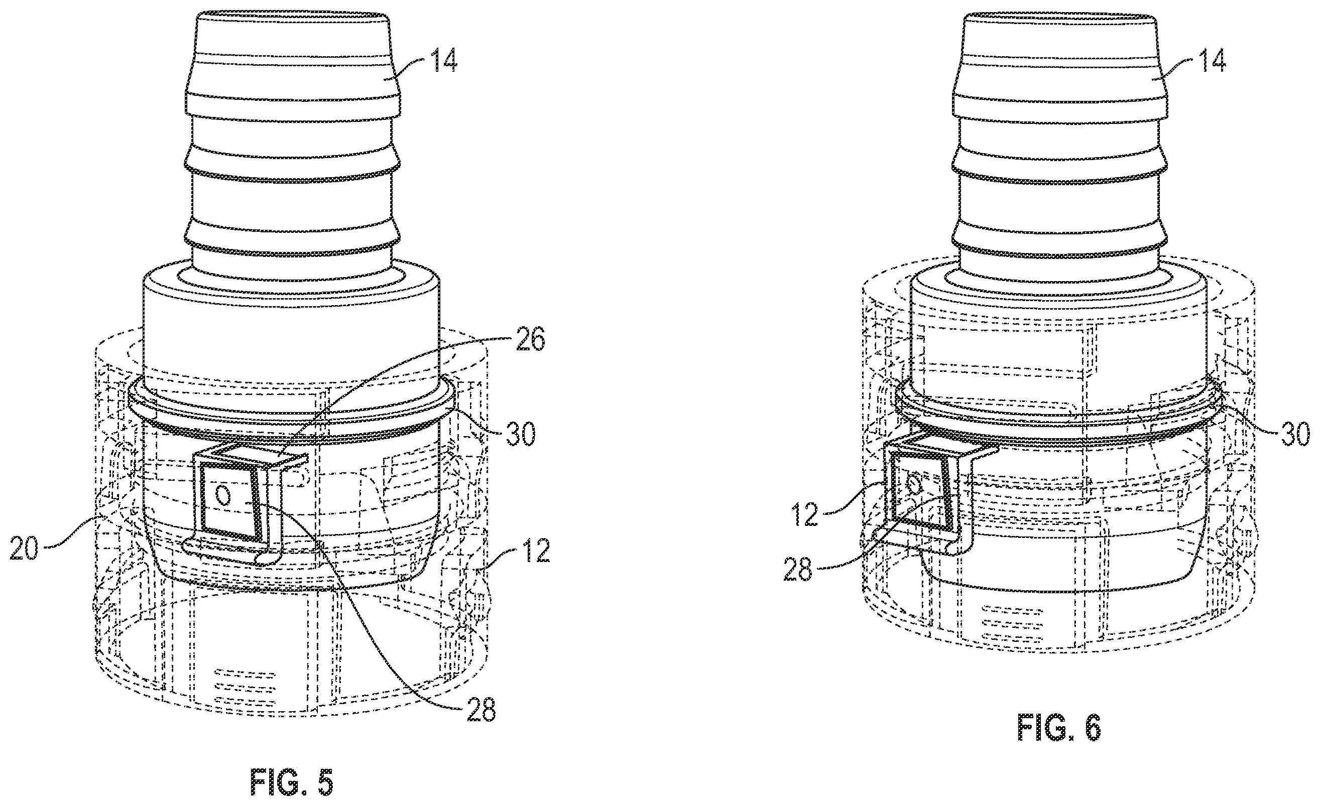 Patent US12460757 Figure 4 – Quick connector coupling with verification tab