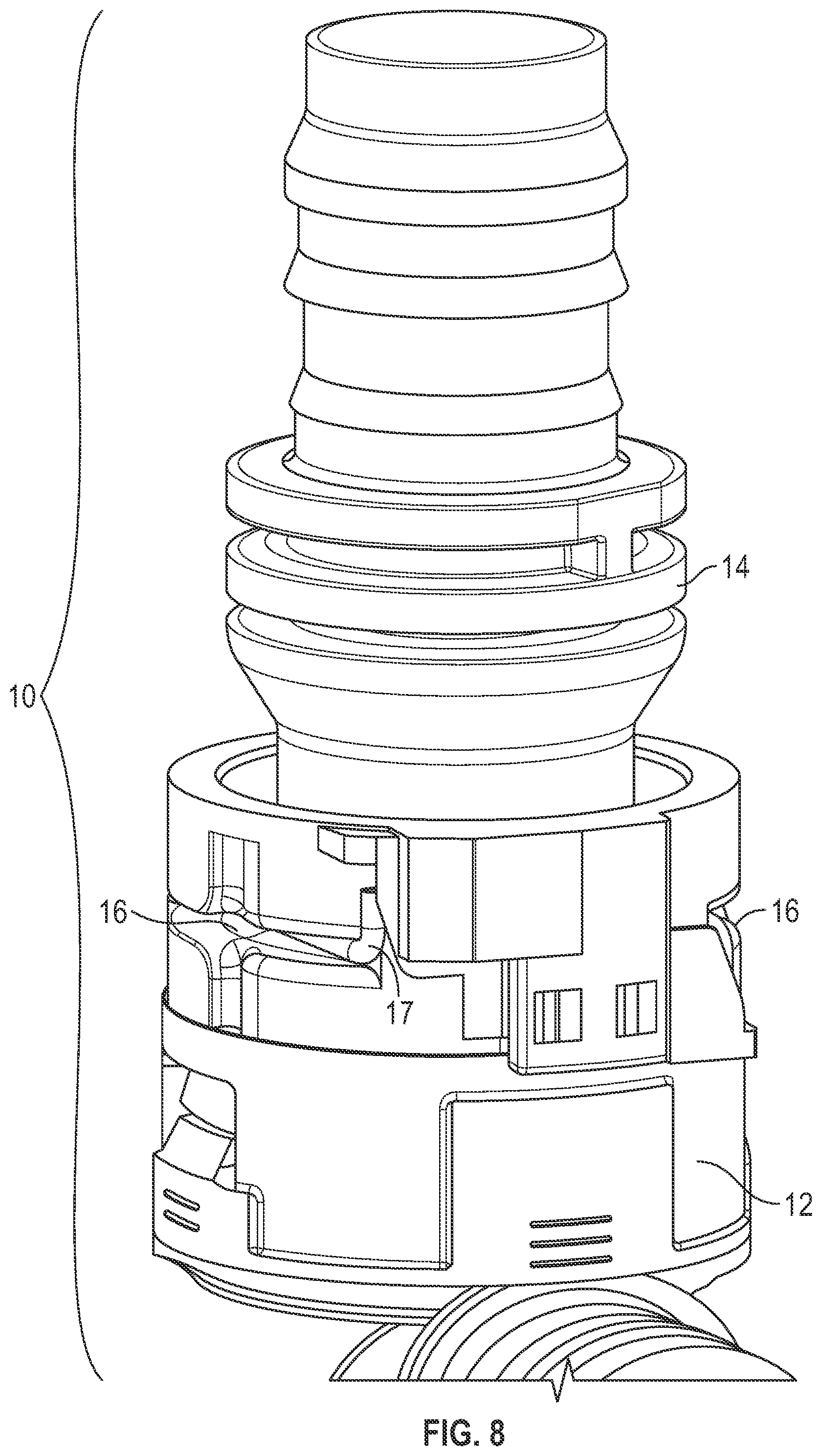 Patent US12460757 Figure 6 – Quick connector coupling with verification tab