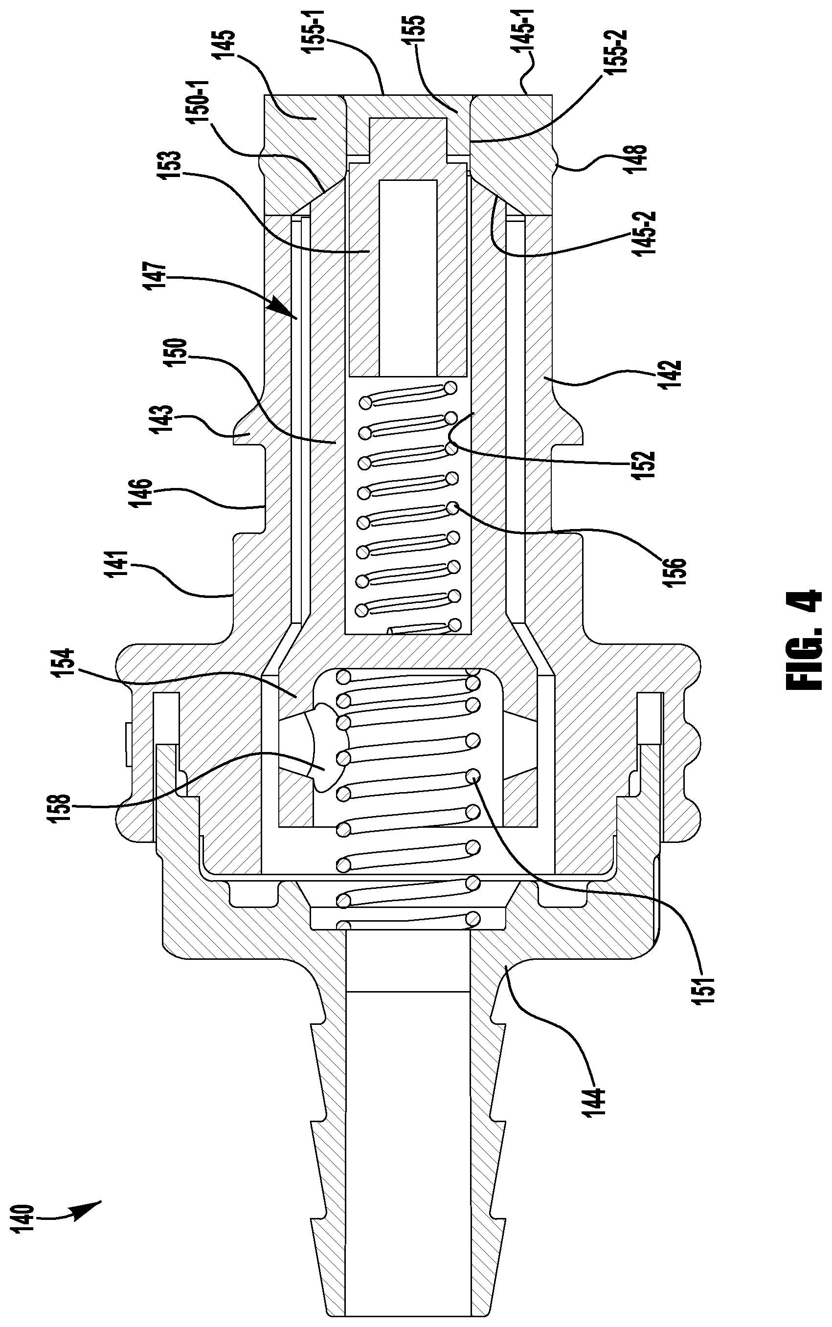Patent US12460759 Figure 5 – Aseptic coupling system with seal isolating connectors