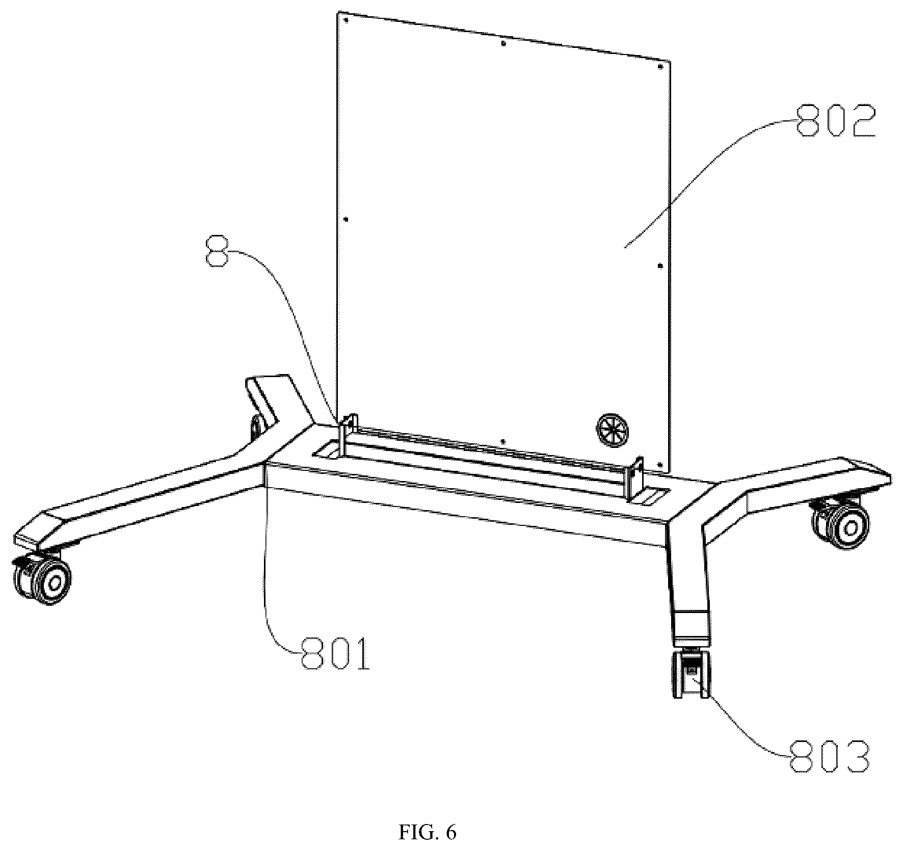 Patent US12460766 Figure 6 – Display screen mounting device