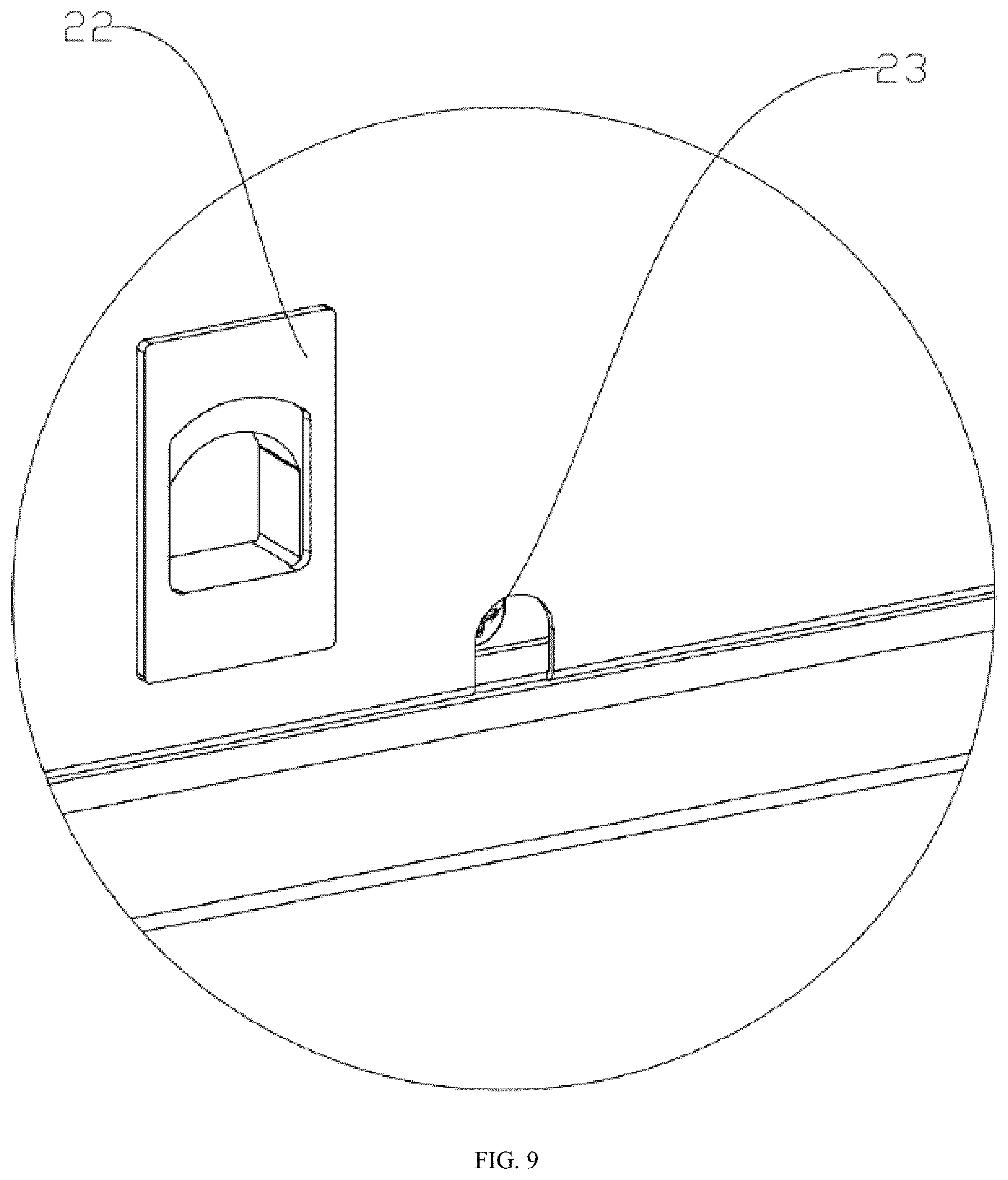 Patent US12460766 Figure 9 – Display screen mounting device