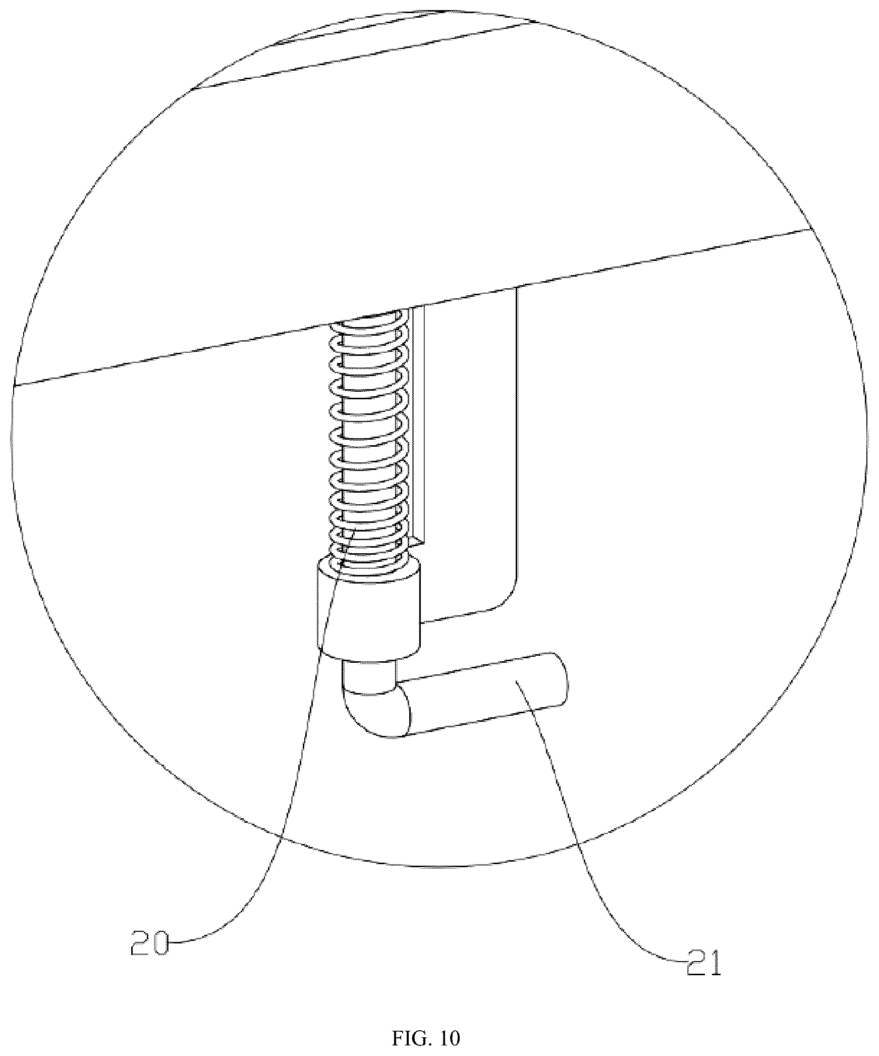 Patent US12460766 Figure 10 – Display screen mounting device