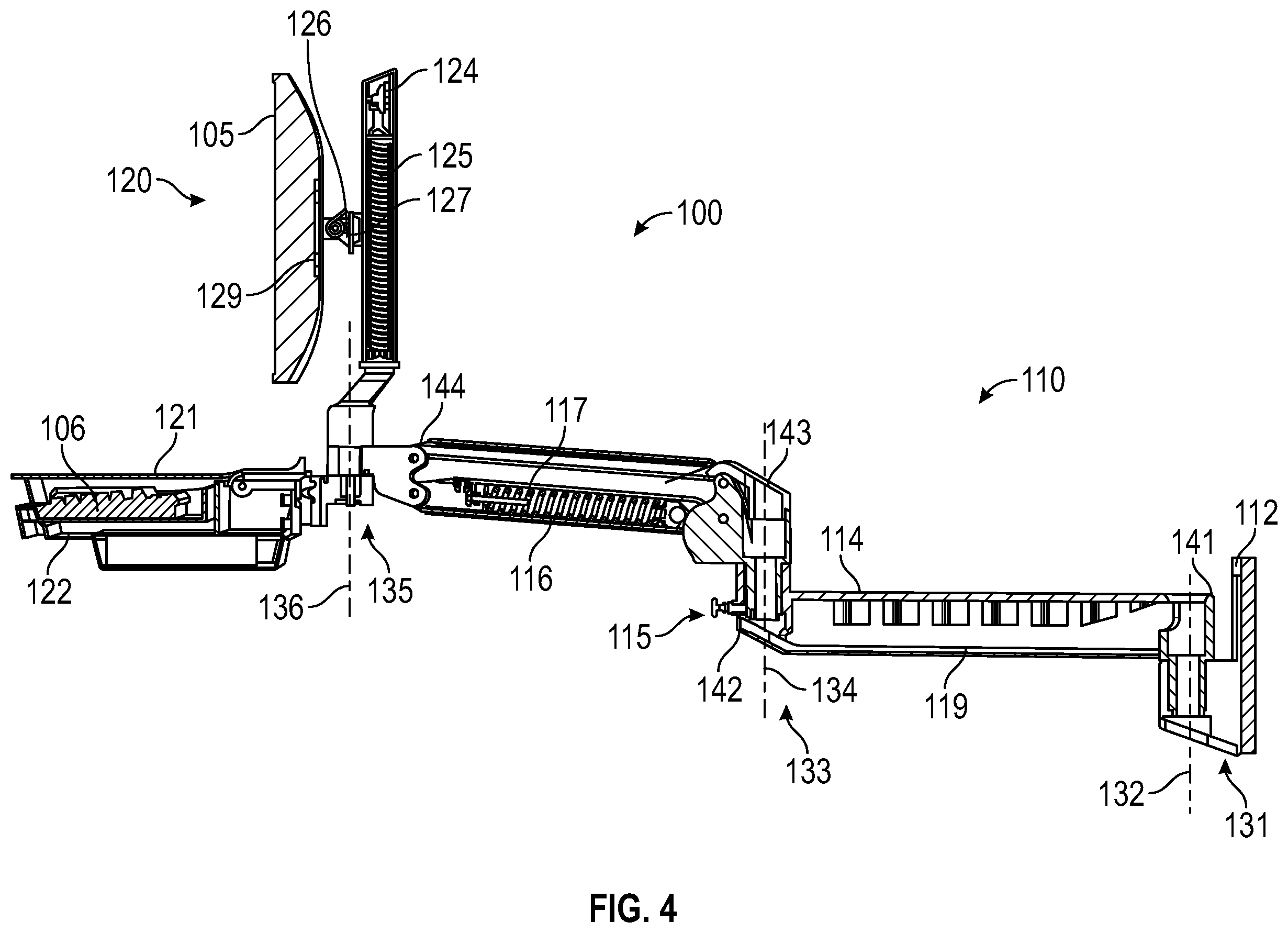 Patent US12460767 Figure 3 – Arm assembly