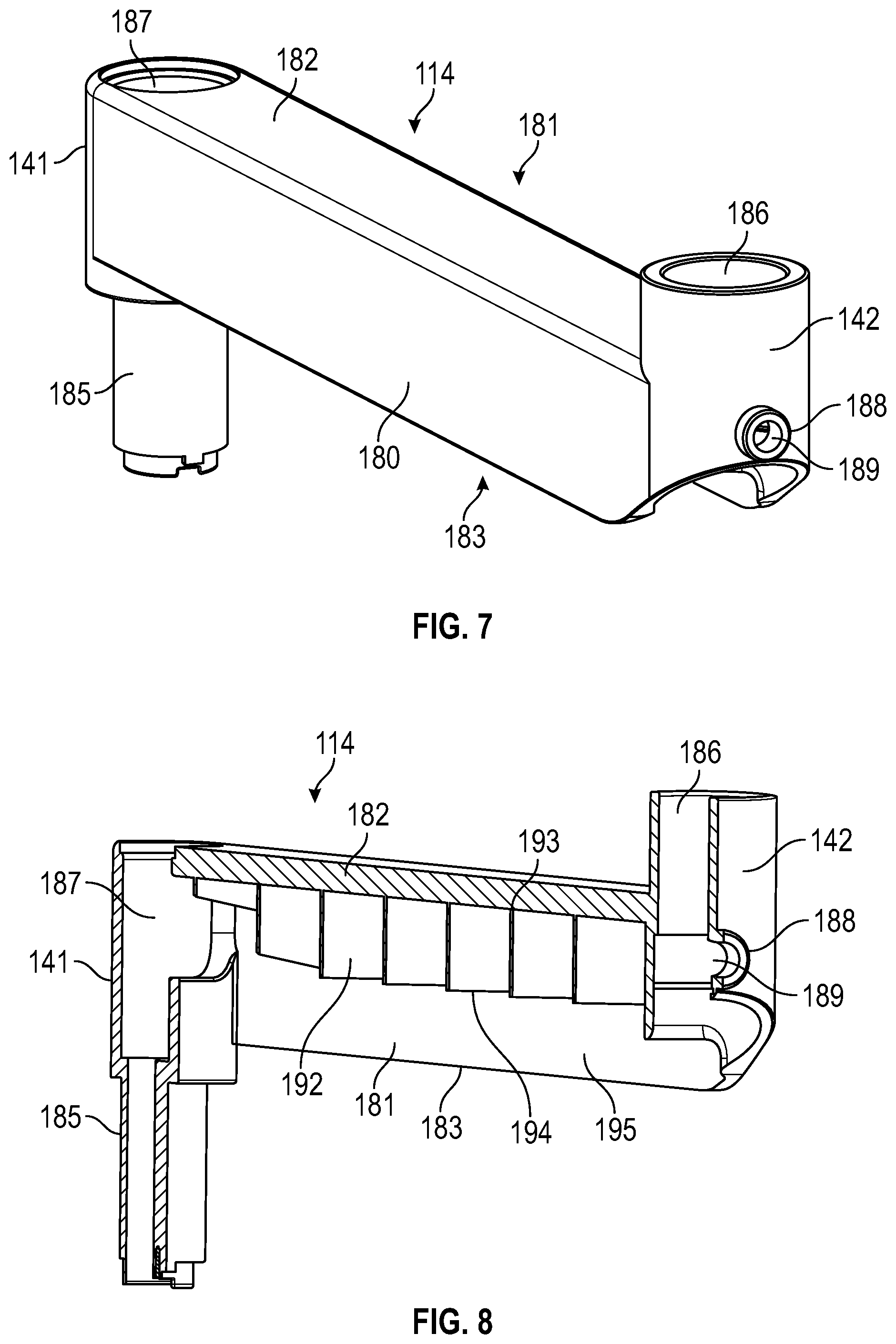 Patent US12460767 Figure 5 – Arm assembly