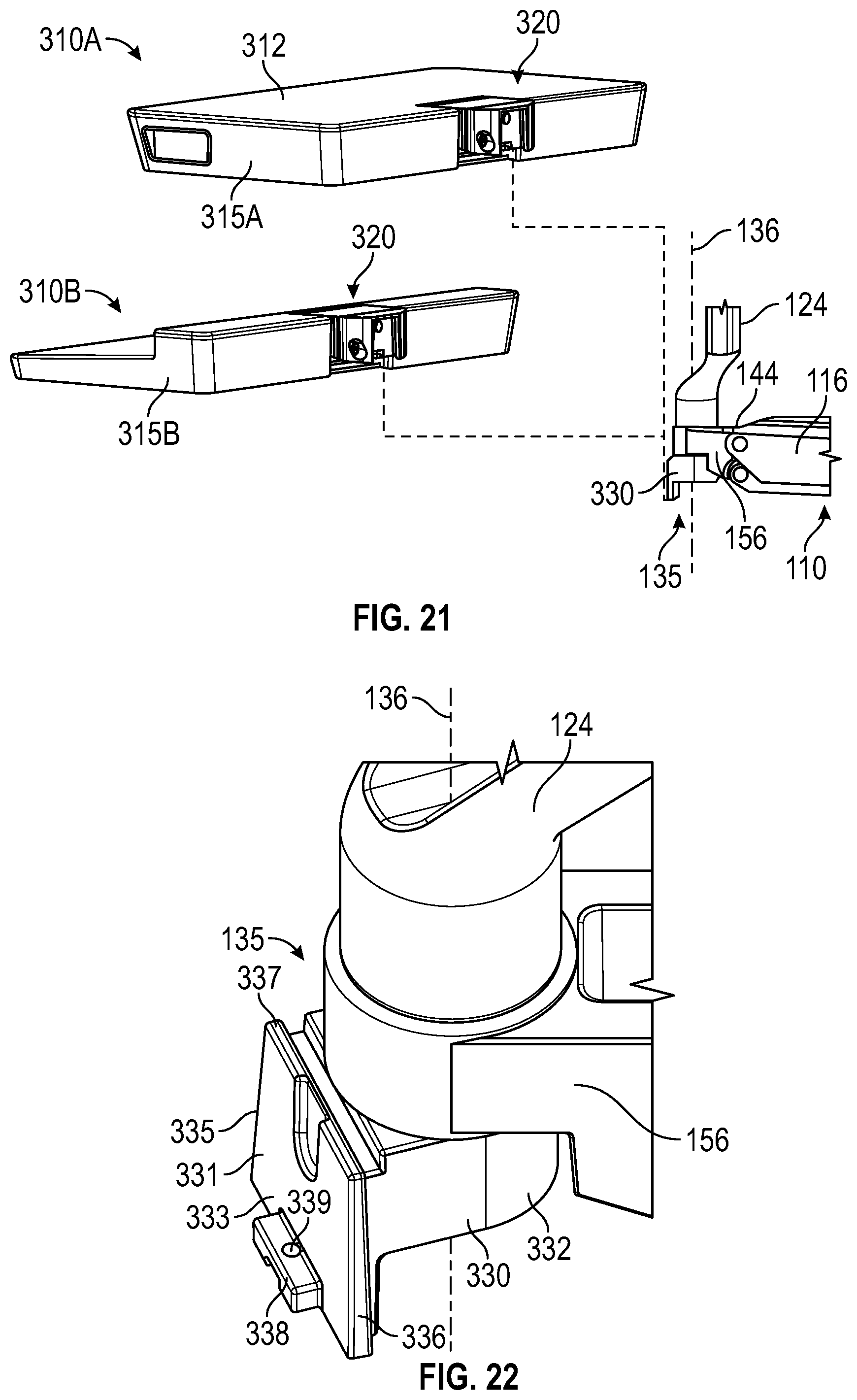 Patent US12460767 Figure 14 – Arm assembly