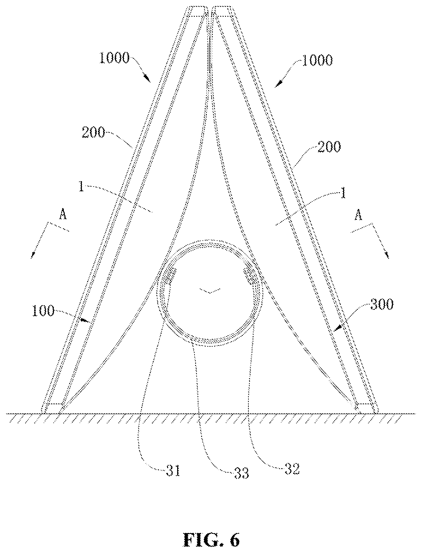 Patent US12460768 Figure 6 – First support assembly, support assembly system, display apparatus and double-sided display apparatus