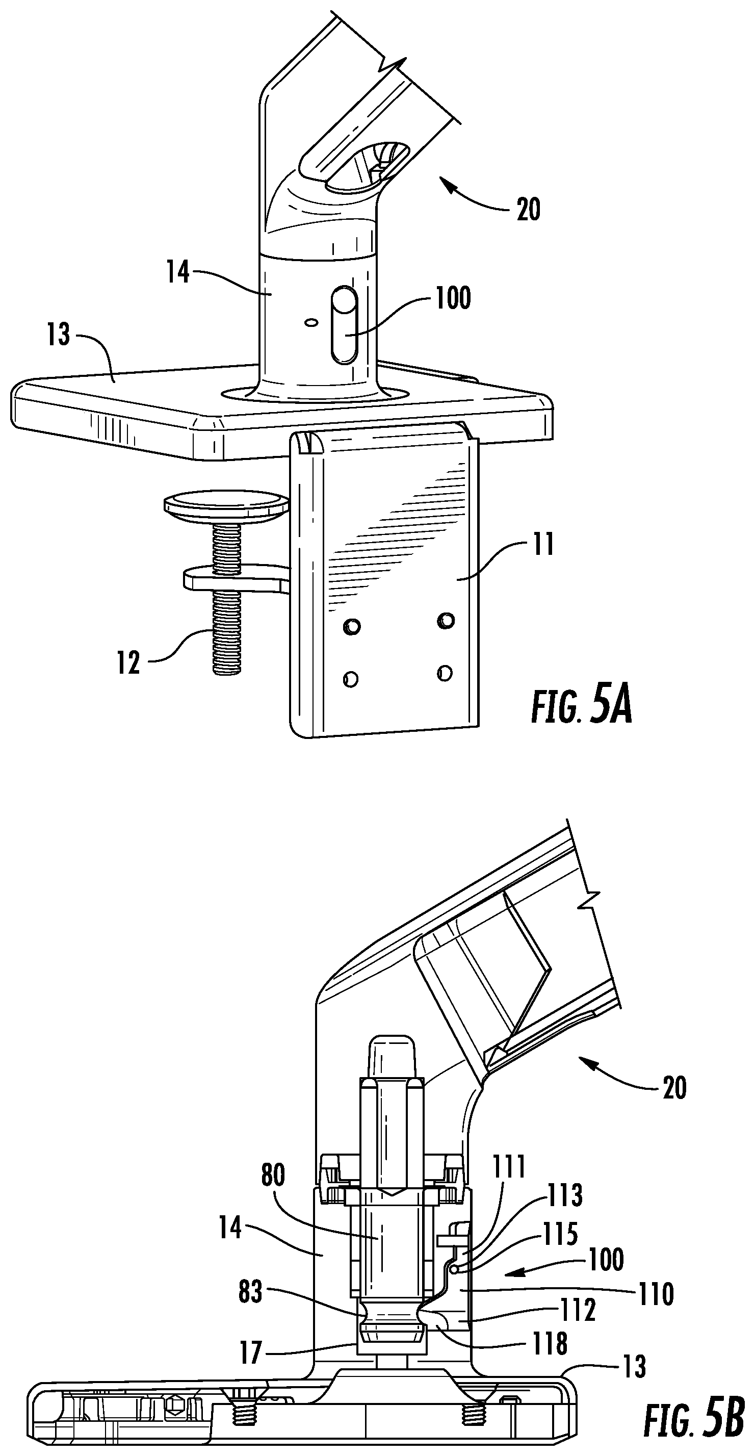 Patent US12460769 Figure 5 – Adjustable support arm