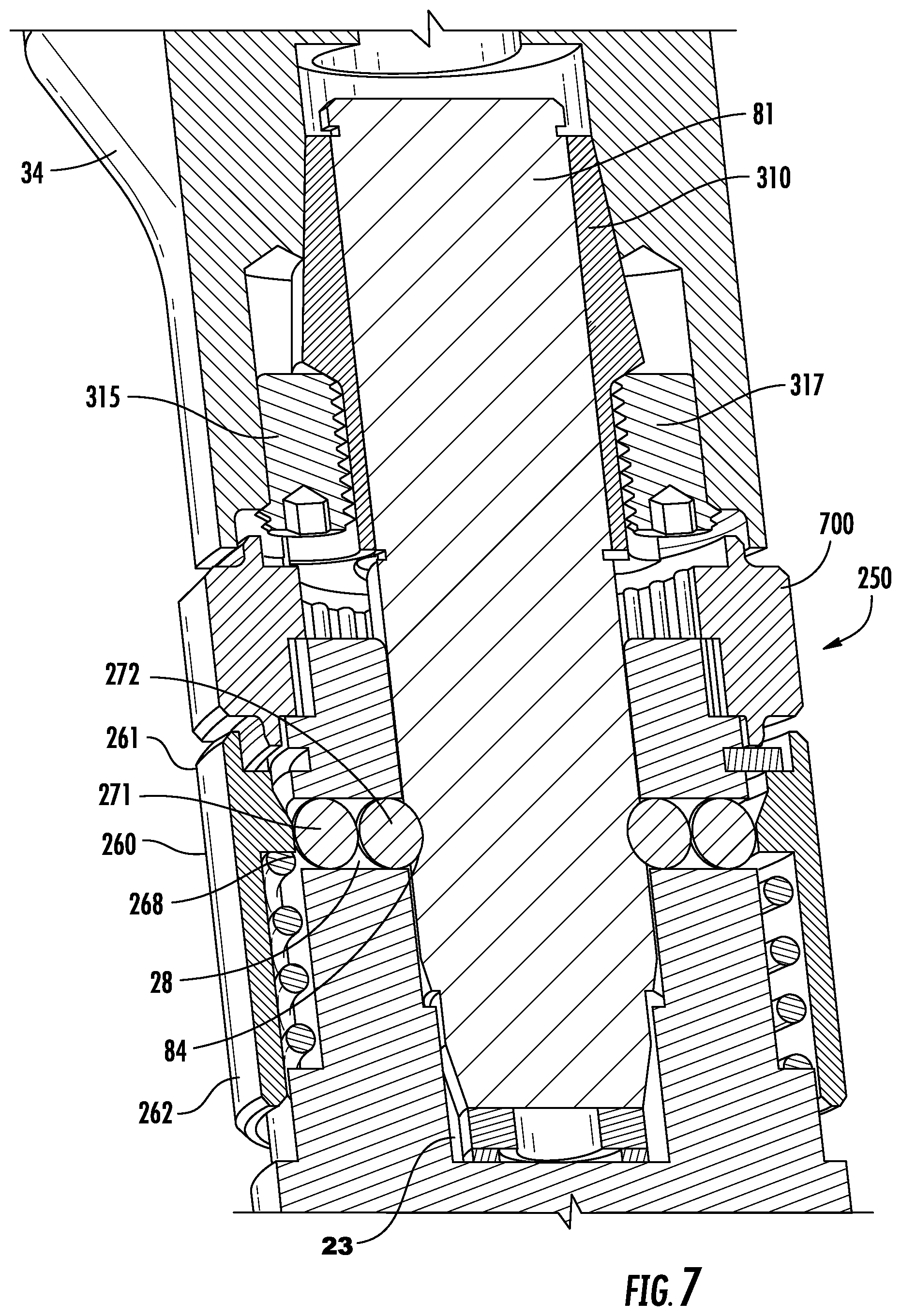 Patent US12460769 Figure 7 – Adjustable support arm