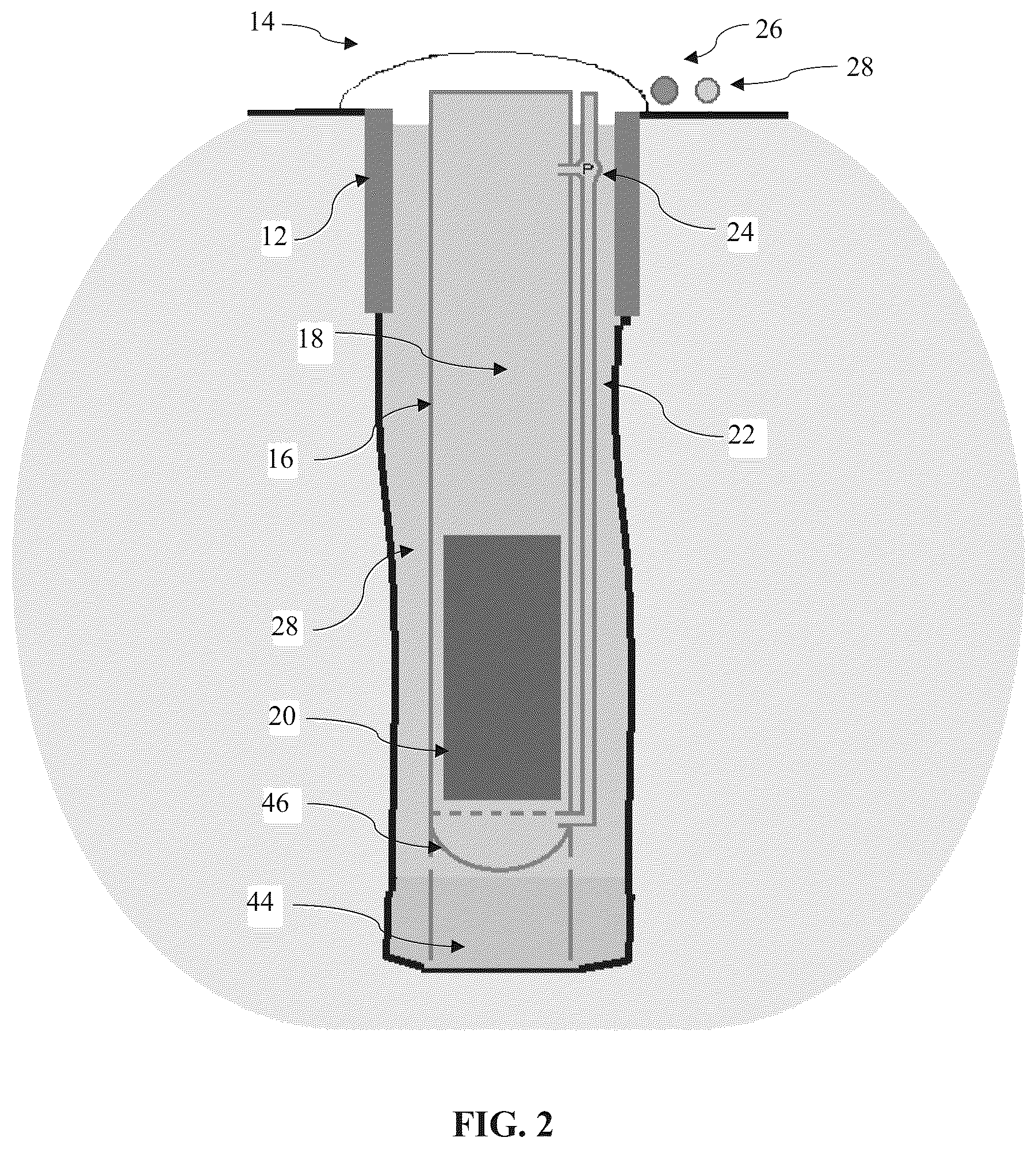 Patent US12460771 Figure 2 – Electric energy storage in the form of underground gravity and buoyant energy