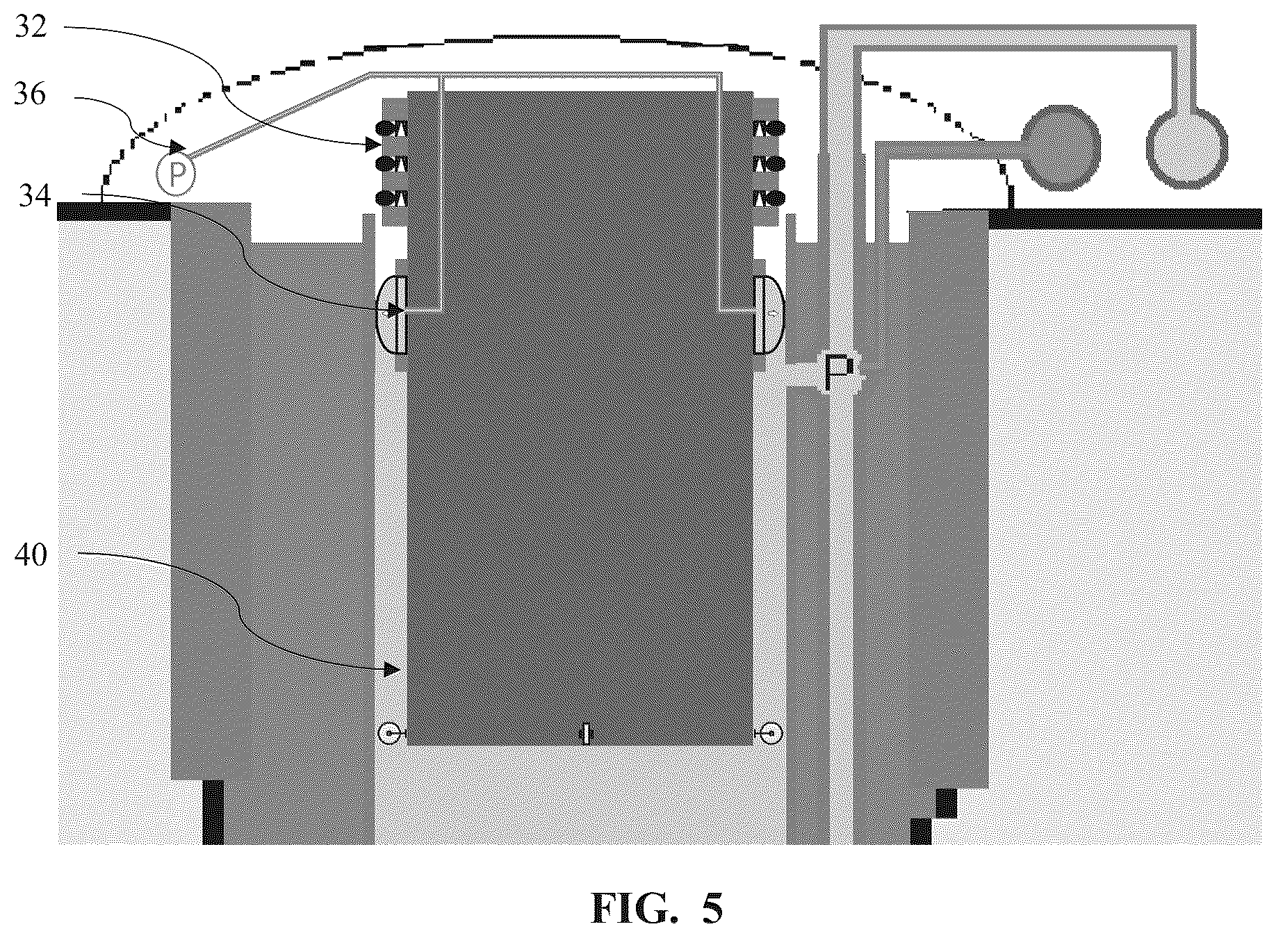 Patent US12460771 Figure 5 – Electric energy storage in the form of underground gravity and buoyant energy