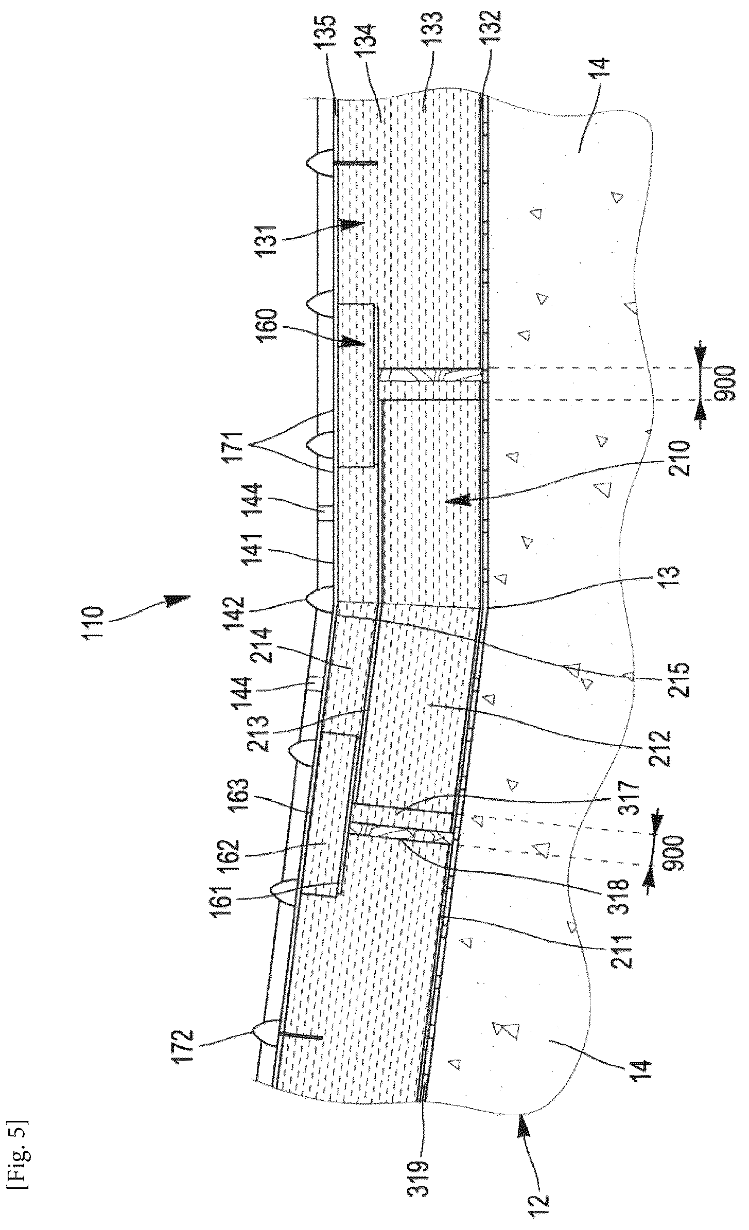 Patent US12460772 Figure 5 – Liquefied gas storage facility having a polygonal load-bearing structure