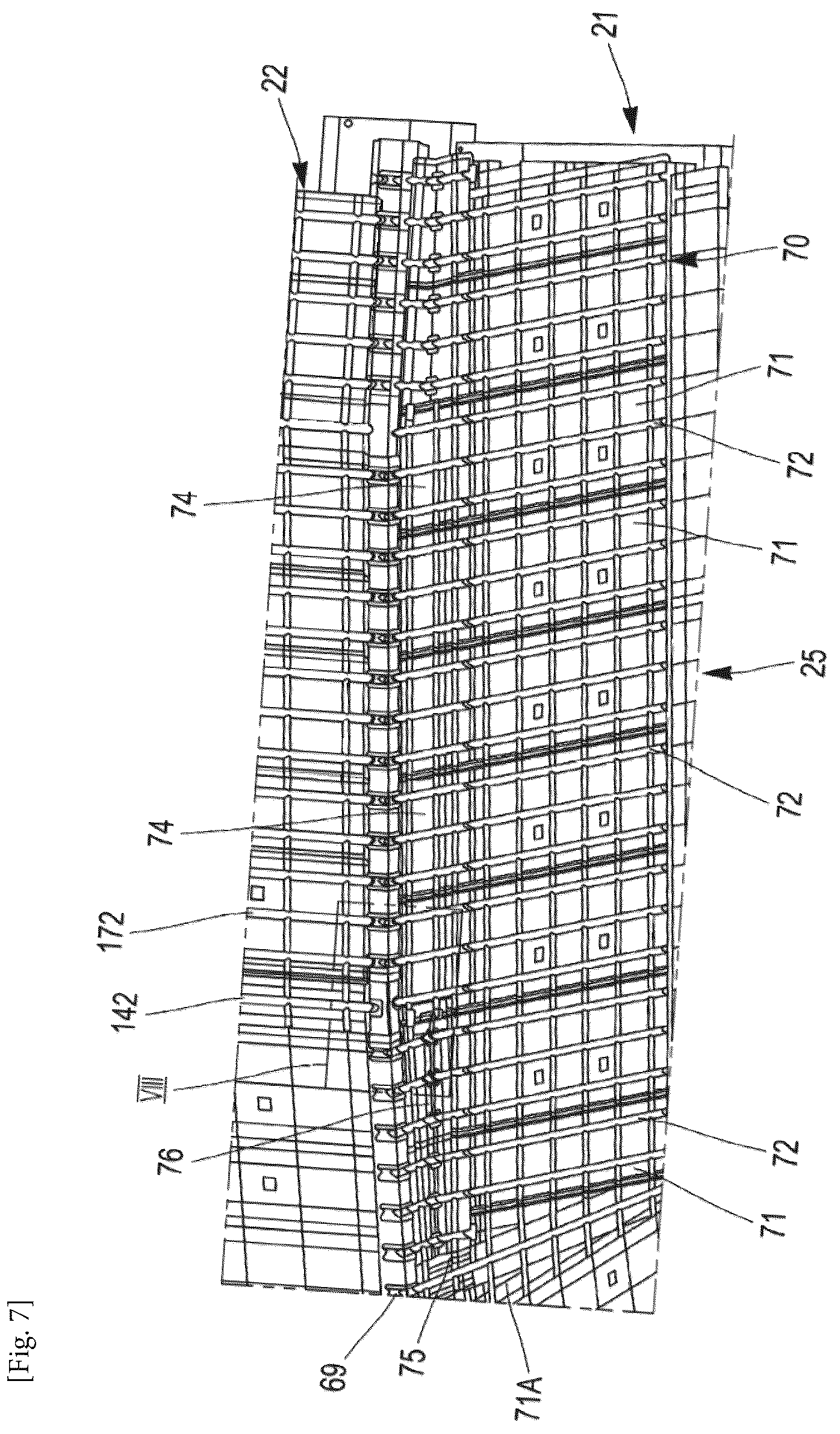 Patent US12460772 Figure 7 – Liquefied gas storage facility having a polygonal load-bearing structure