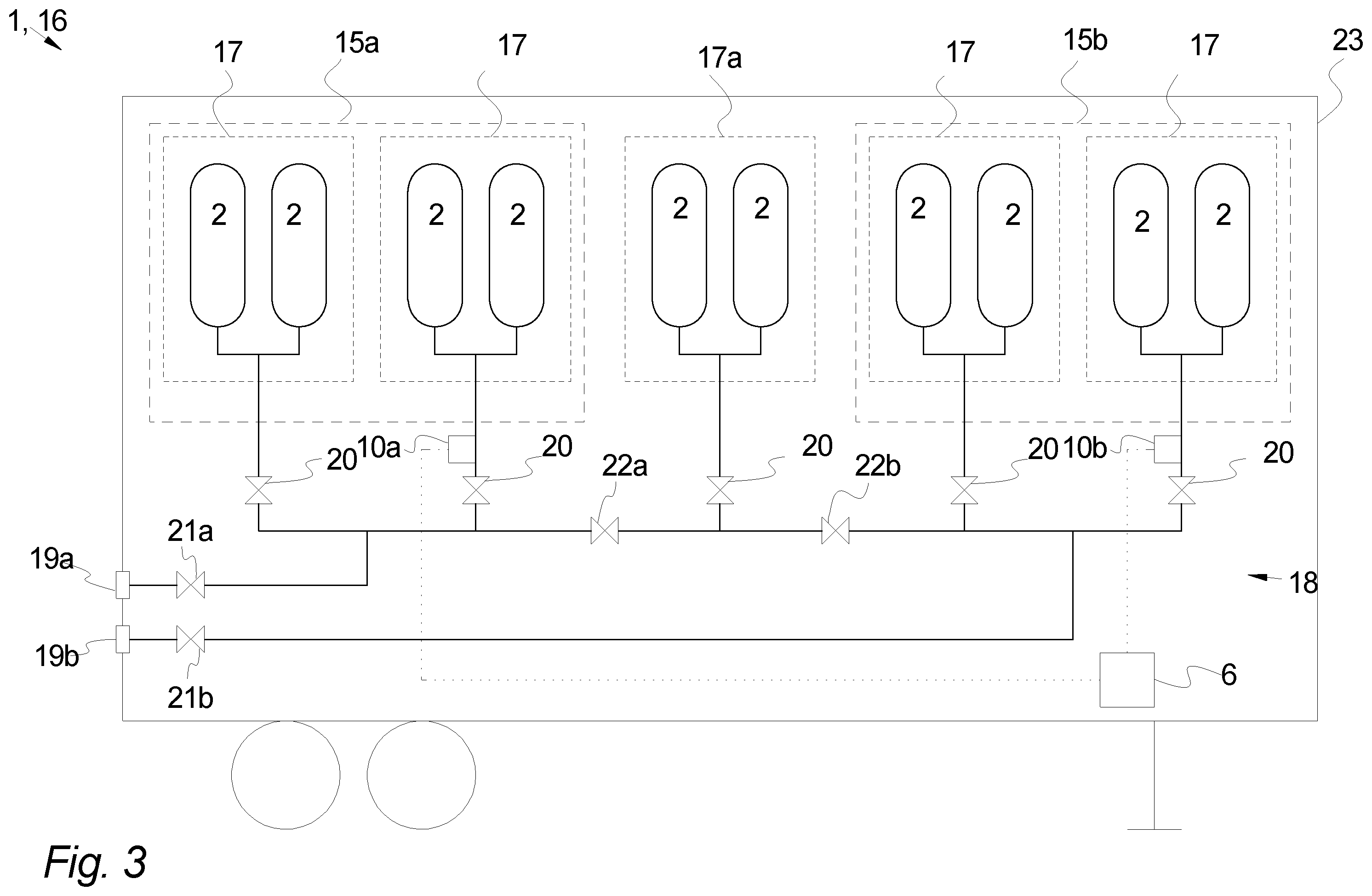Patent US12460773 Figure 3 – Advanced cascade filling of receiving vessels