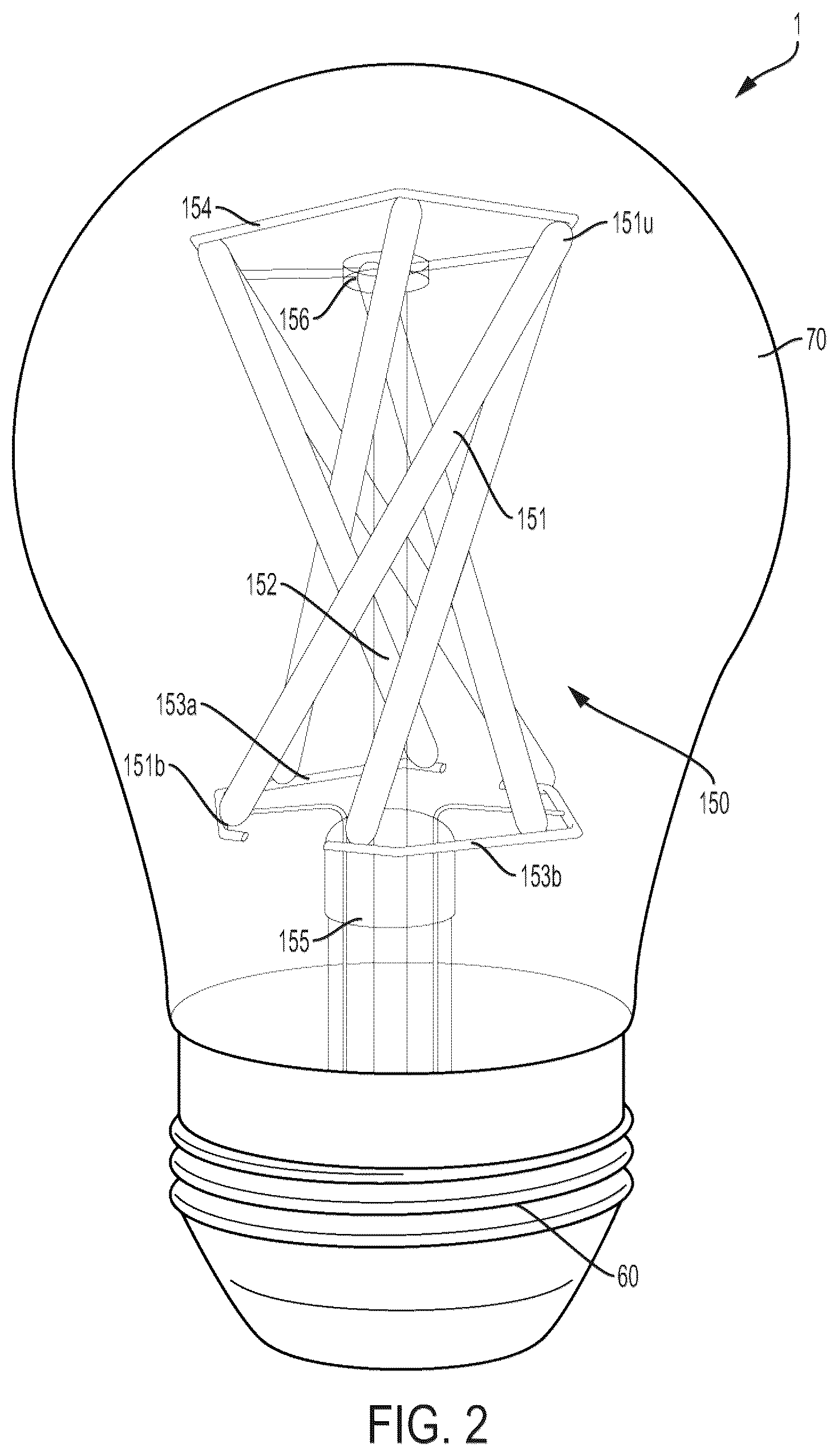Patent US12460778 Figure 2 – Omnidirectional light emitting diode filament holder