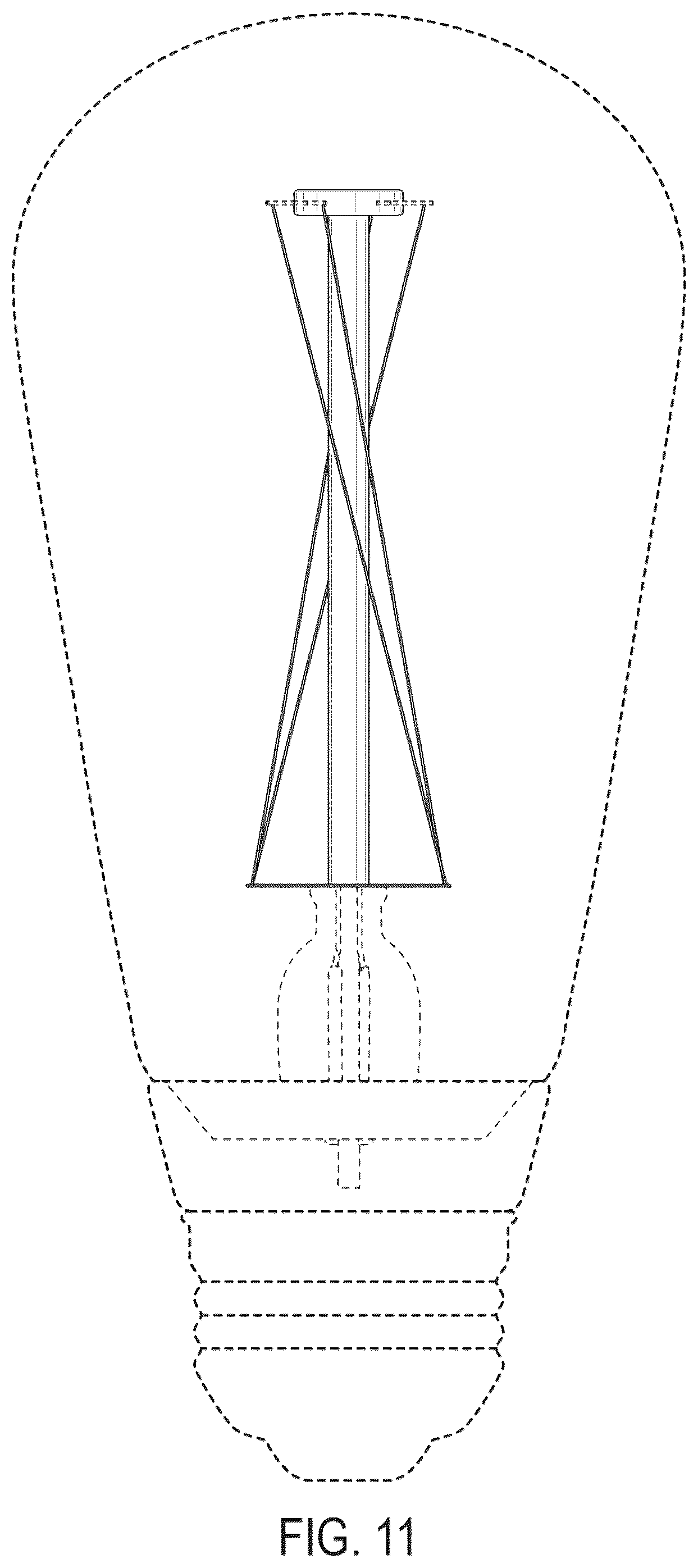 Patent US12460778 Figure 11 – Omnidirectional light emitting diode filament holder