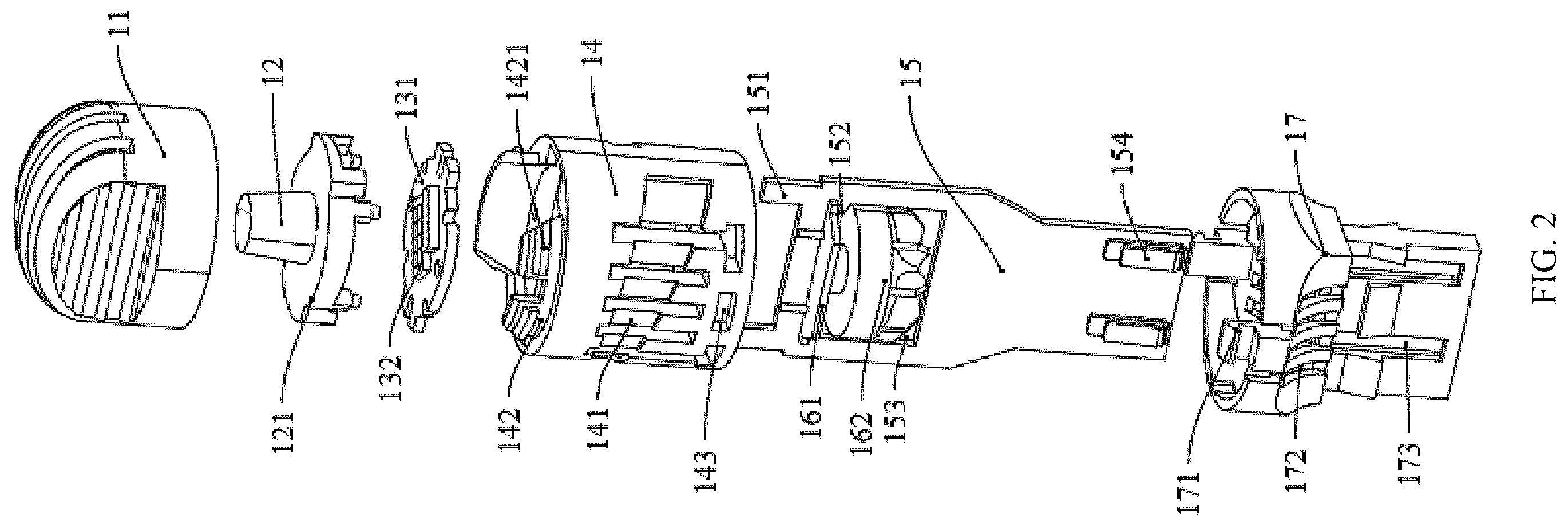 Patent US12460781 Figure 2 – LED vehicle lamp