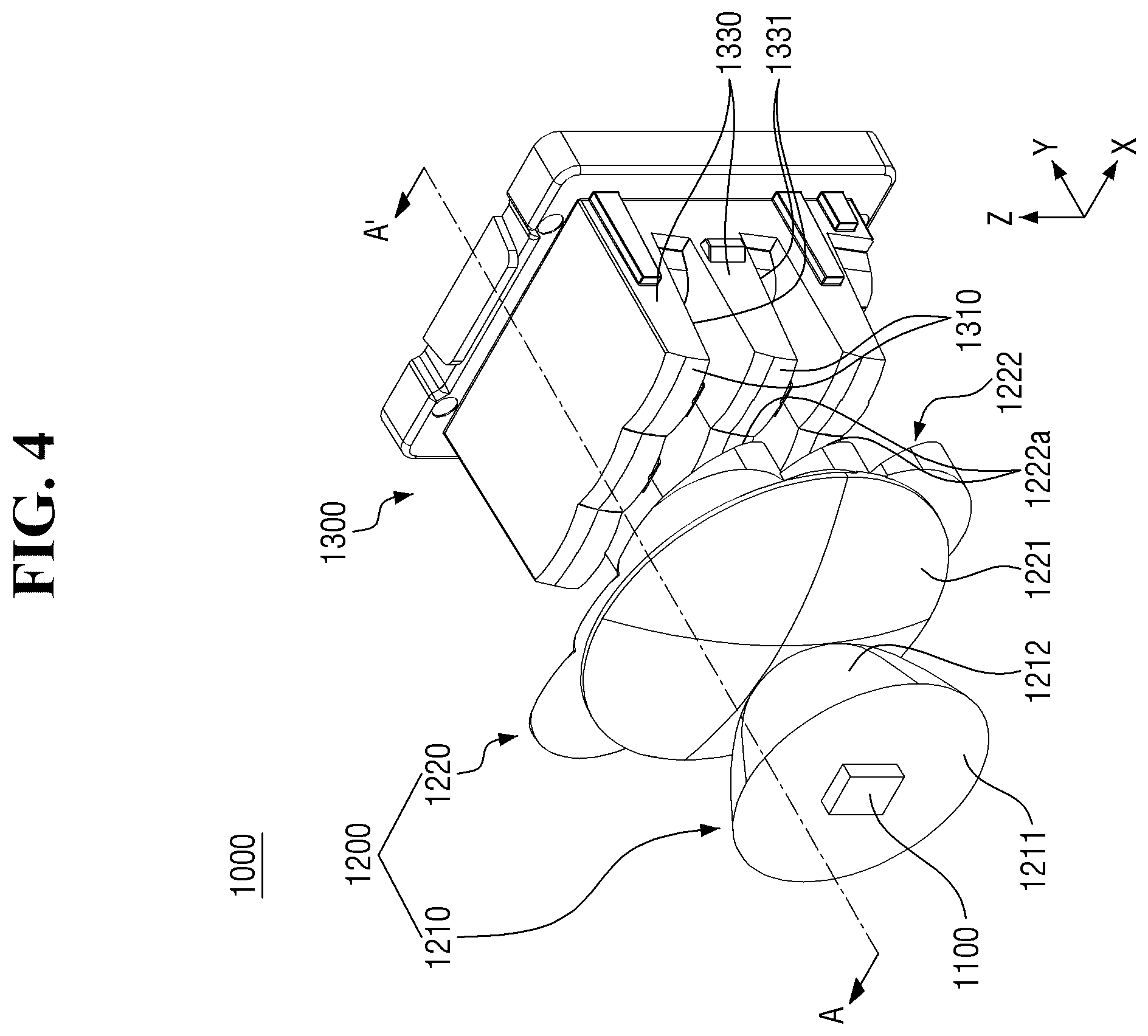 Patent US12460784 Figure 4 – Vehicle lamp