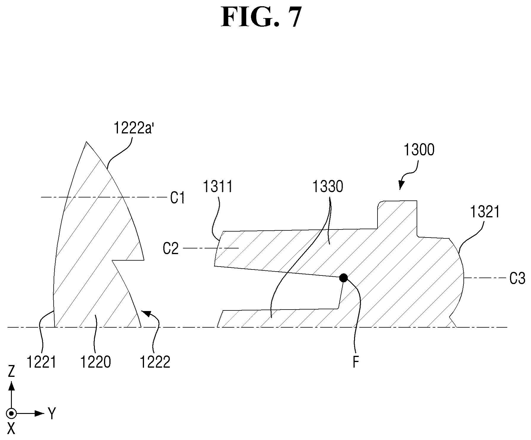 Patent US12460784 Figure 7 – Vehicle lamp