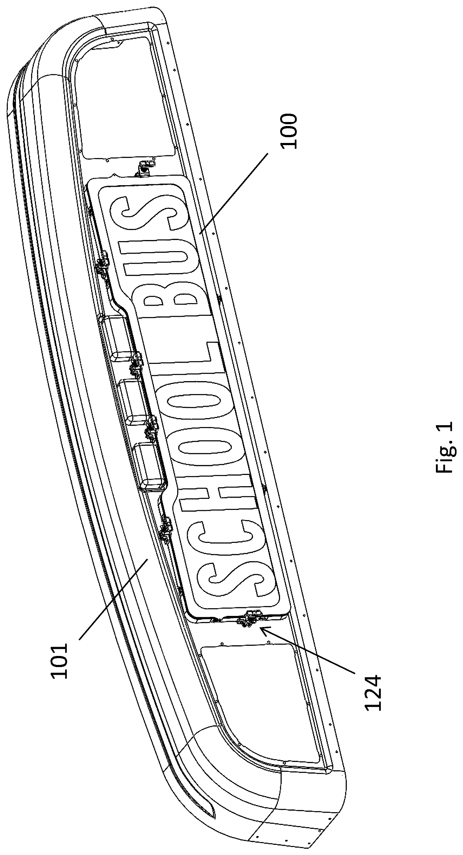 Patent US12460788 Figure 1 – Illuminated sign device with replaceable lens