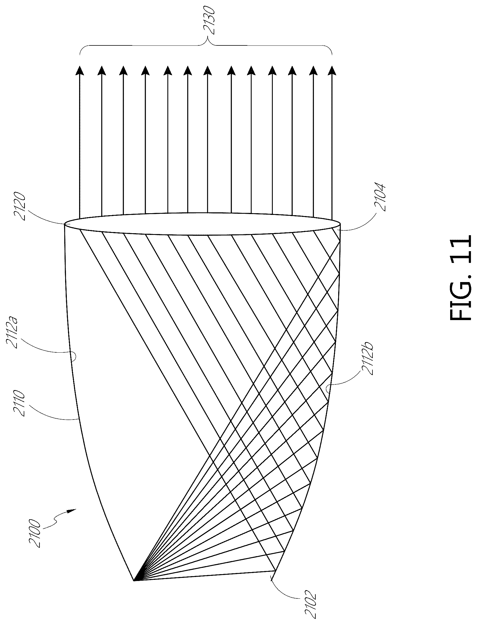 Patent US12460791 Figure 12 – Light output system with reflector and lens for highly spatially uniform light output