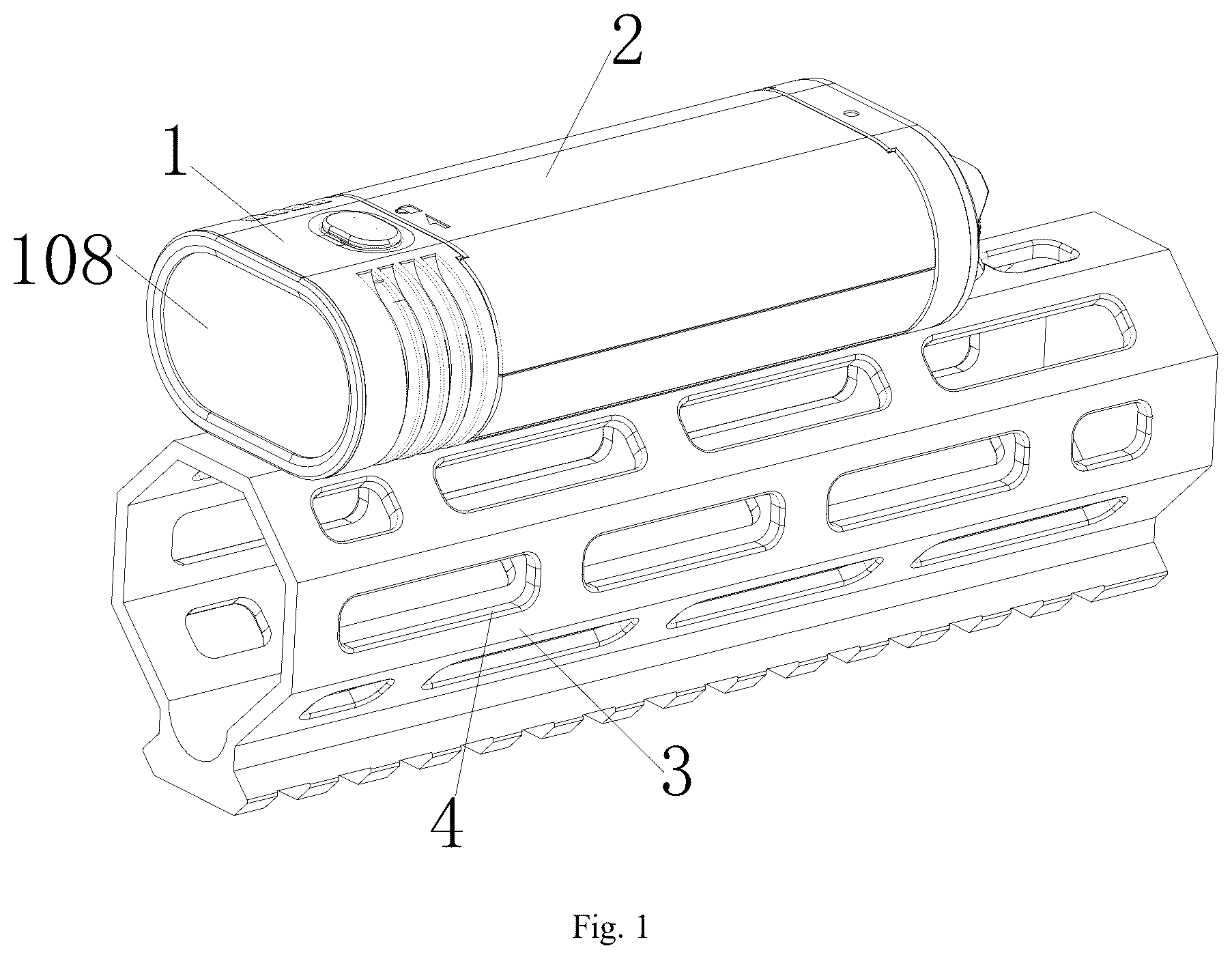 Patent US12460800 Figure 1 – Downward hanging type lamp