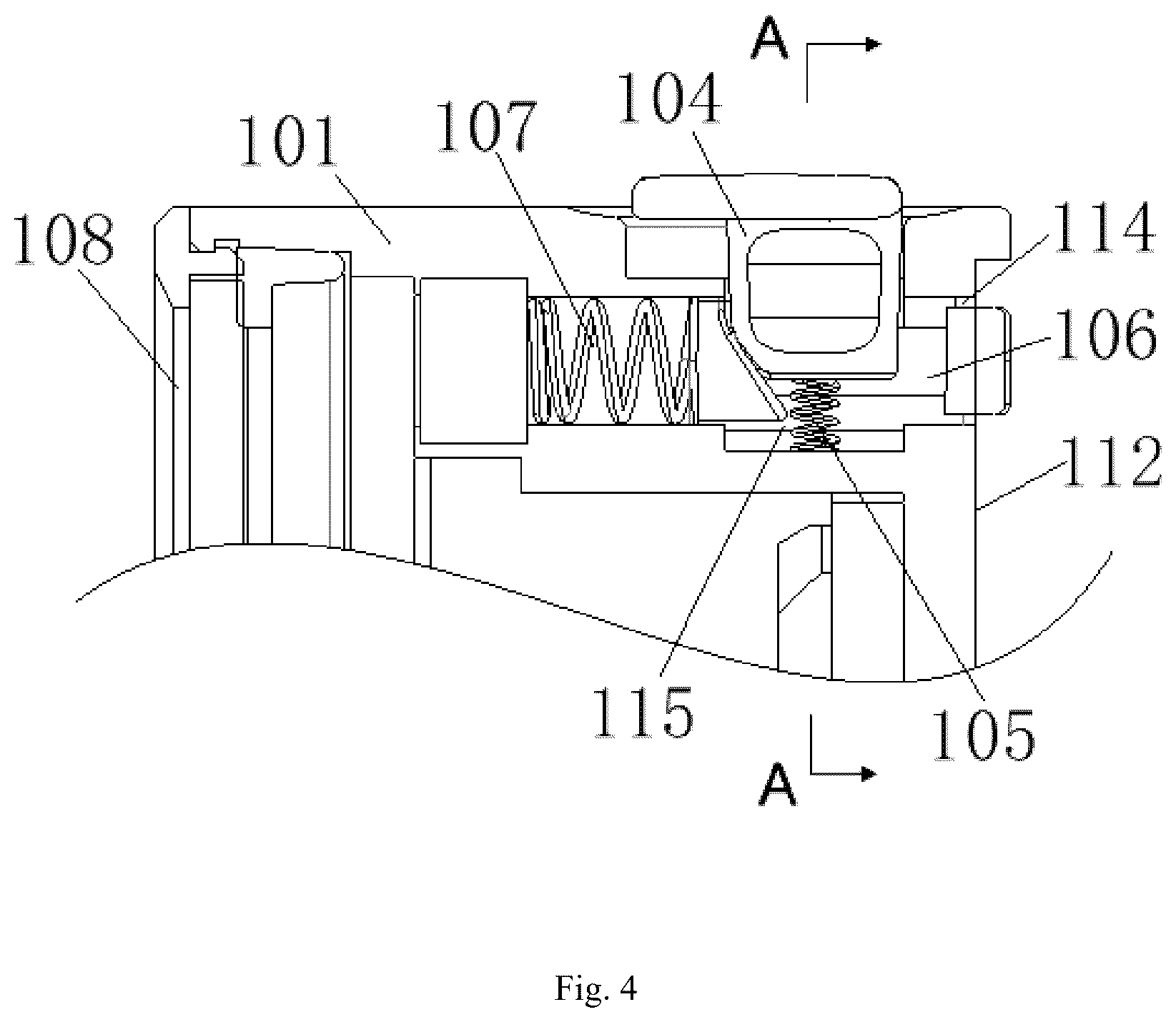 Patent US12460800 Figure 4 – Downward hanging type lamp