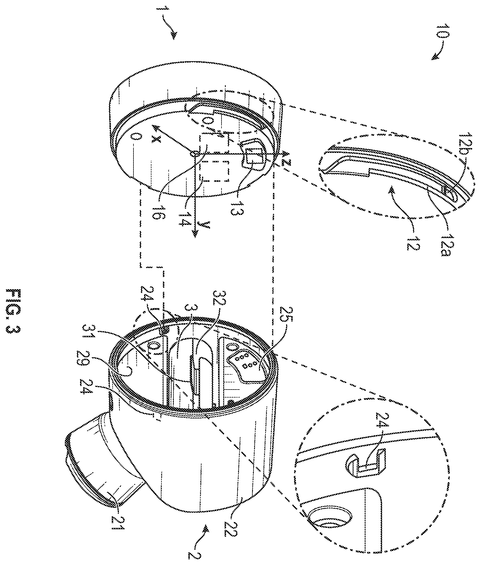 Patent US12460801 Figure 3 – Optical devices and mounting for optical devices