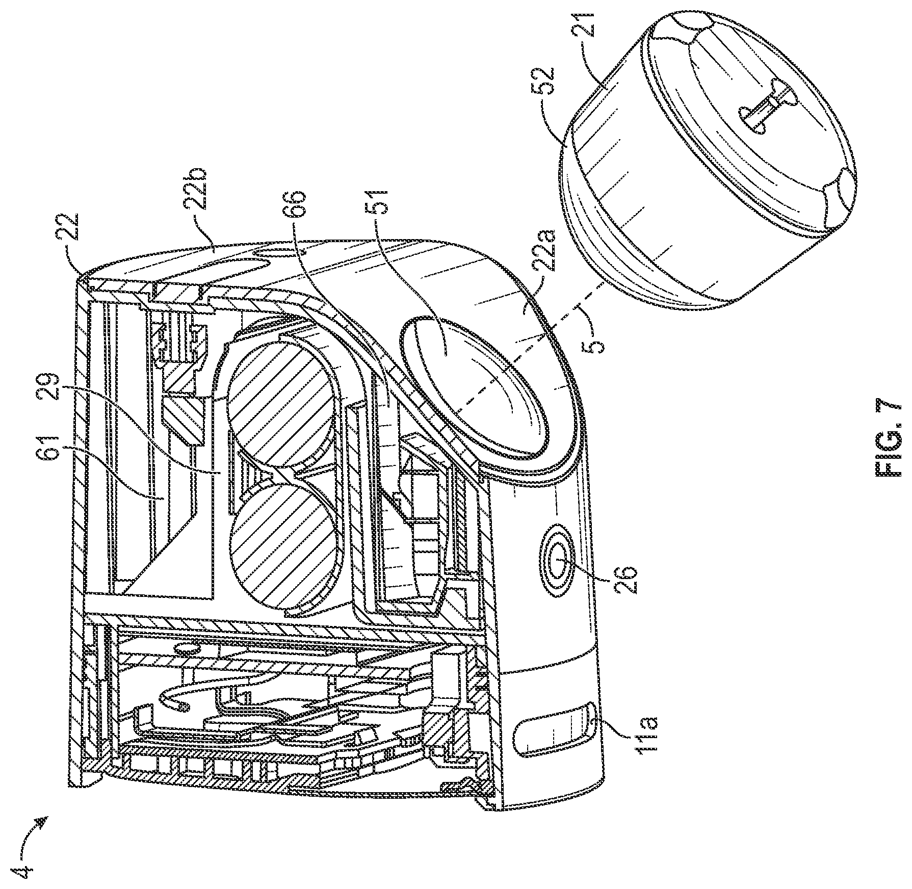 Patent US12460801 Figure 7 – Optical devices and mounting for optical devices