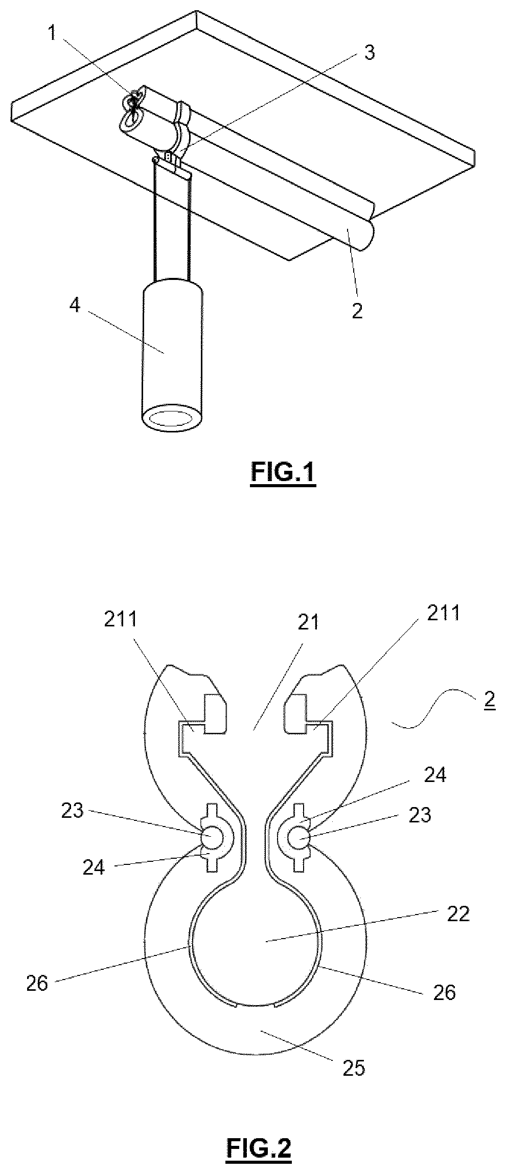 Patent US12460805 Figure 1 – Lighting system with a hollow and flexible track