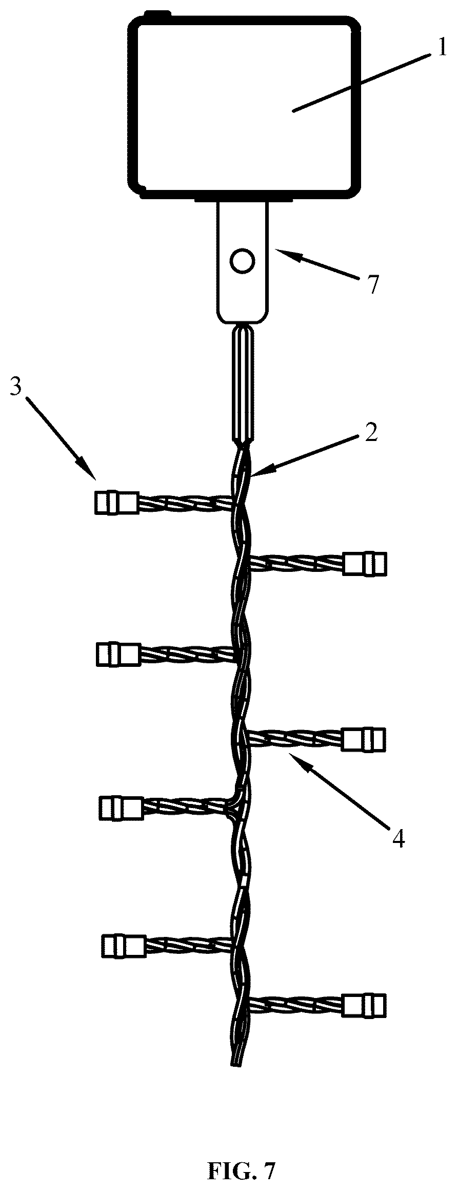 Patent US12460806 Figure 7 – LED string light with branch-trunk structure