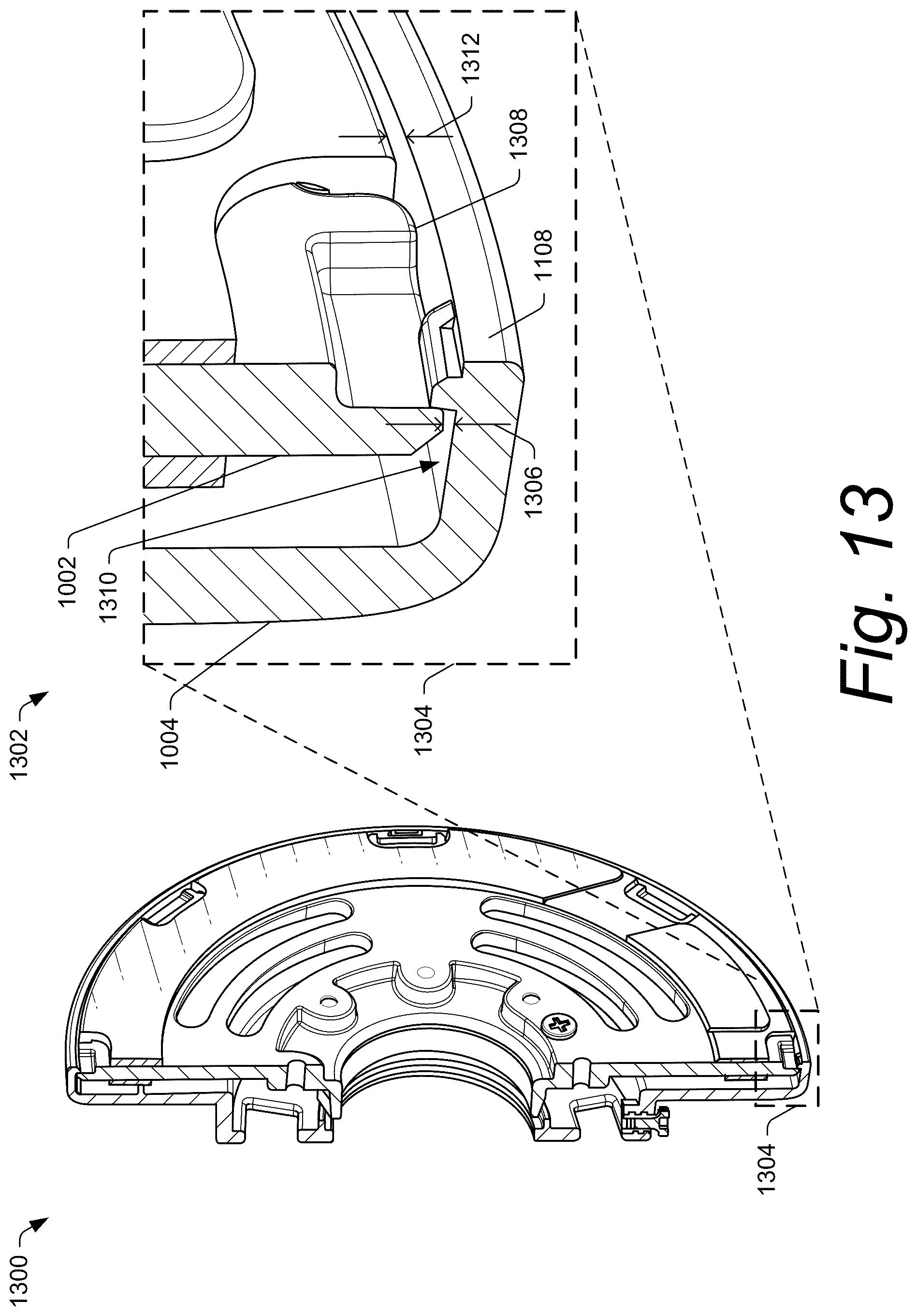 Patent US12460808 Figure 13 – Modular floodlight system with supplemental motion detection
